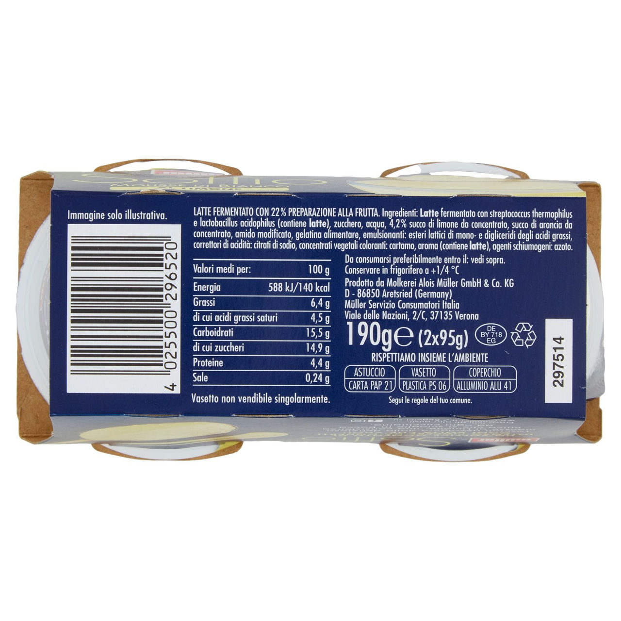 müller Soffio Mousse di Bianco al Limone 2 x 95 g