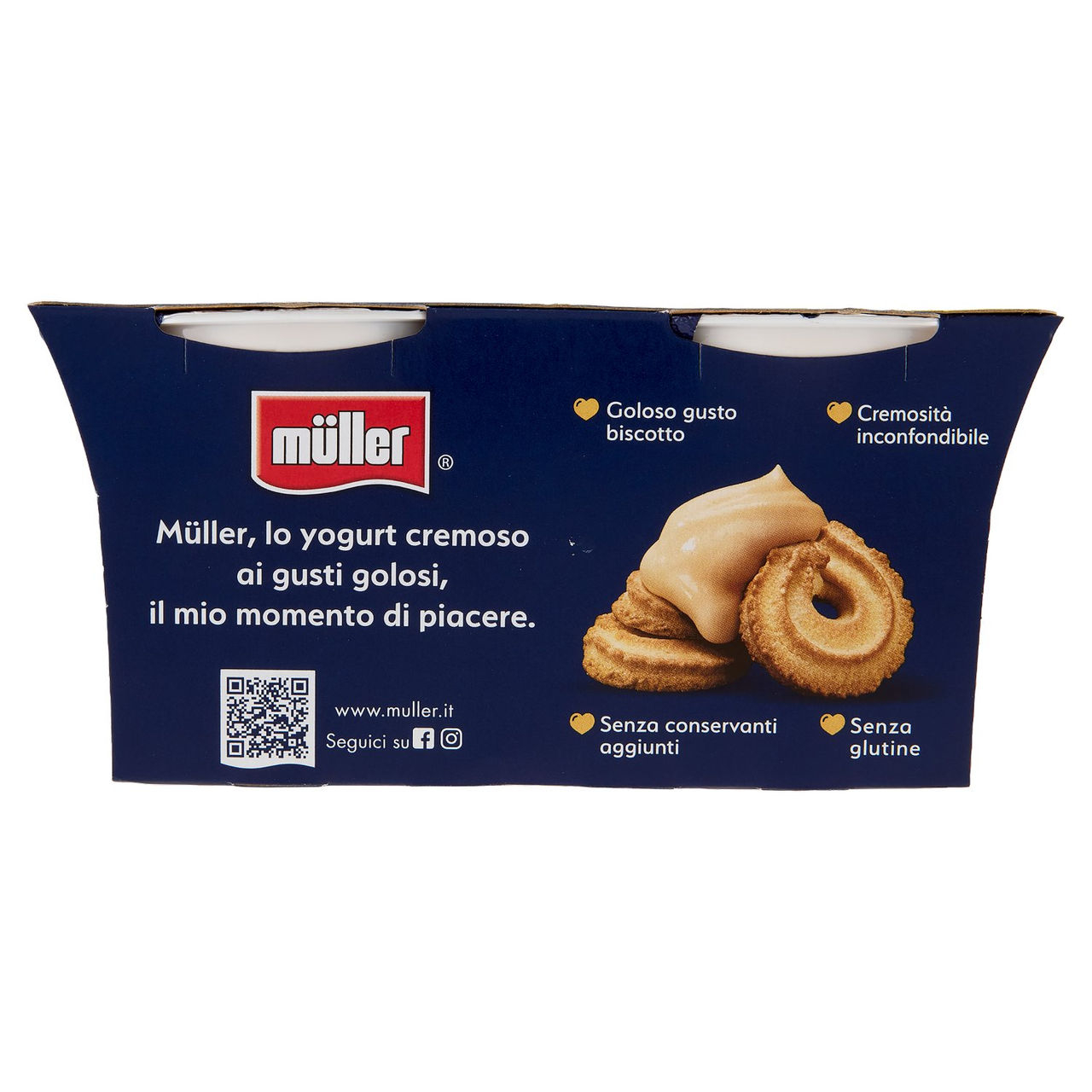 müller Yogurt Cremoso al Gusto Biscotto 2 x 125 g