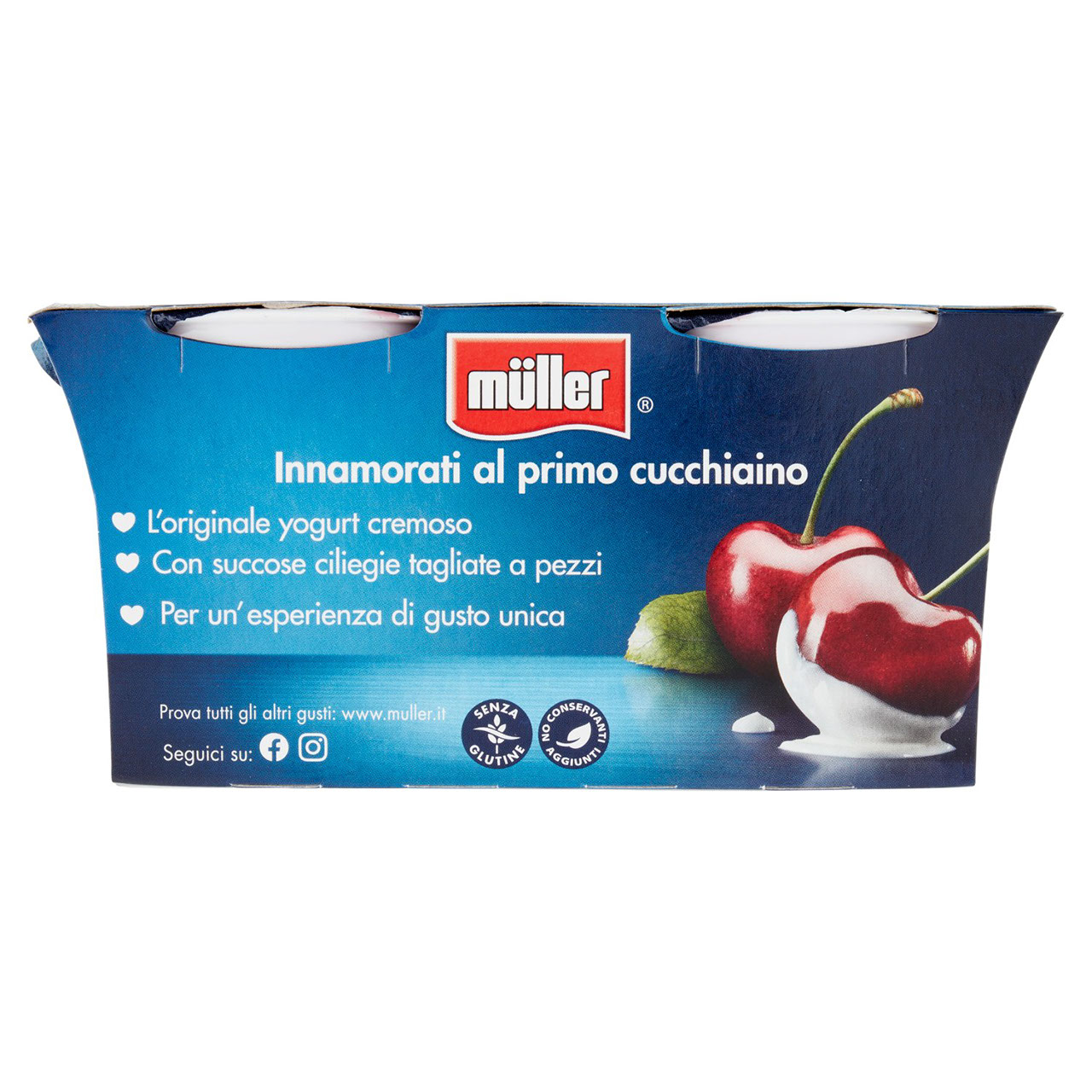 Müller Yogurt Cremoso Ciliegia a Pezzi 2x125g