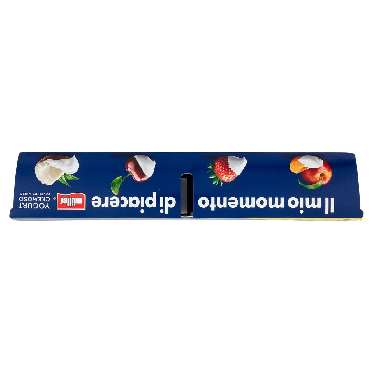 müller Yogurt Cremoso con Frutta in Pezzi Pesca e Albicocca, Fragola, Ciliegia, Cocco 8 x 125 g