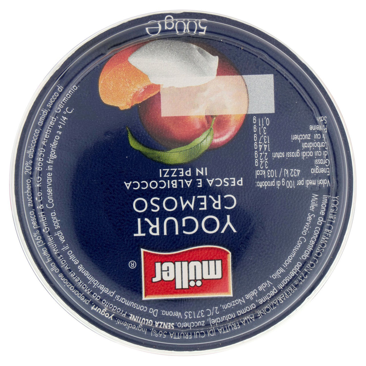 müller Yogurt Cremoso Pesca e Albicocca in Pezzi 500 g