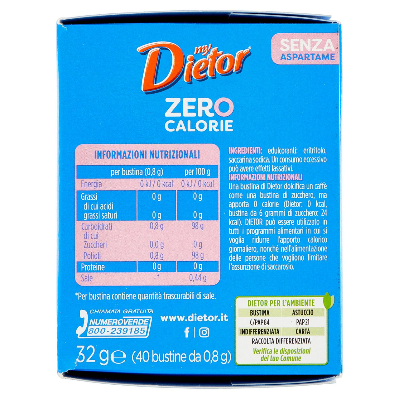 My Dietor 40 x 0,8 g in vendita online