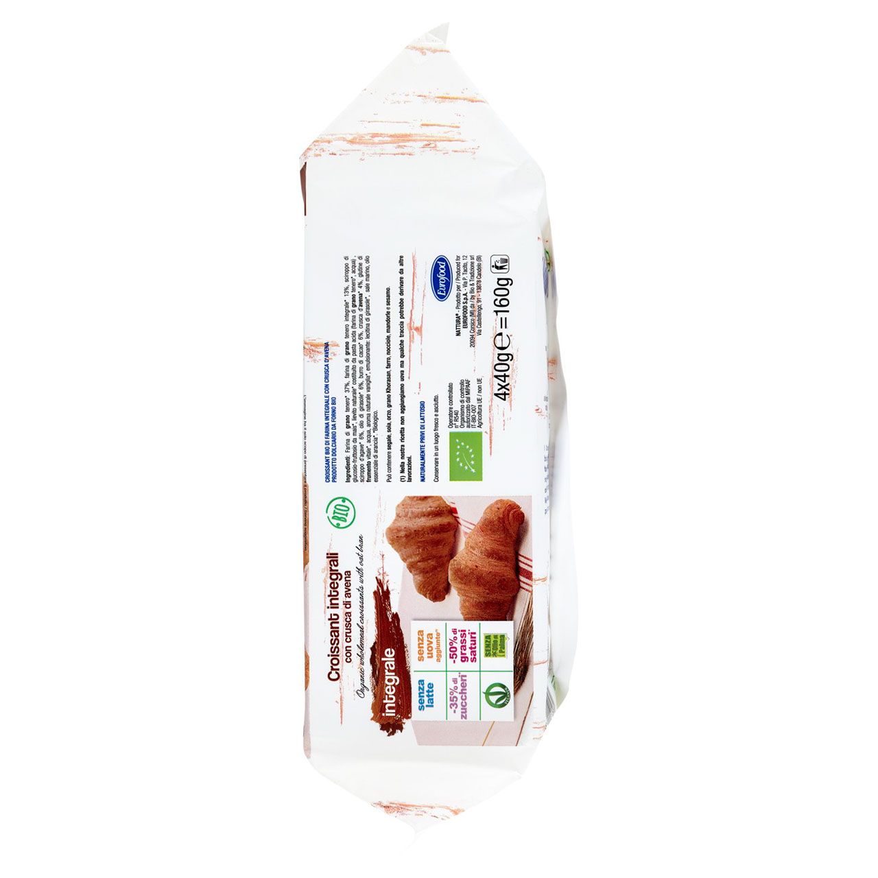 Náttúra Croissant integrali con crusca di avena Bio 4 x 40 g