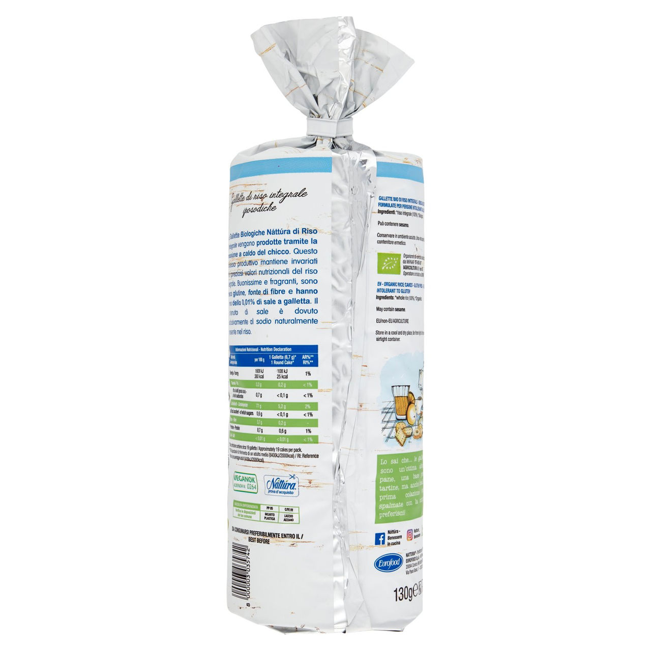 Náttúra Gallette di riso integrale Bio 130 g