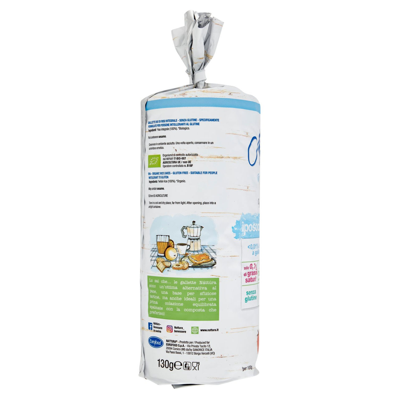 Náttúra Gallette di riso integrale Bio 130 g