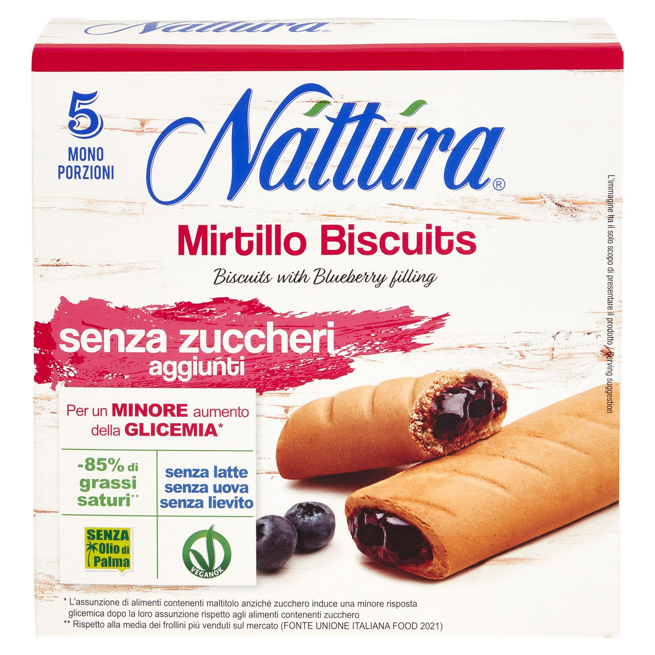Náttúra Mirtillo Biscuits 5 x 25 g