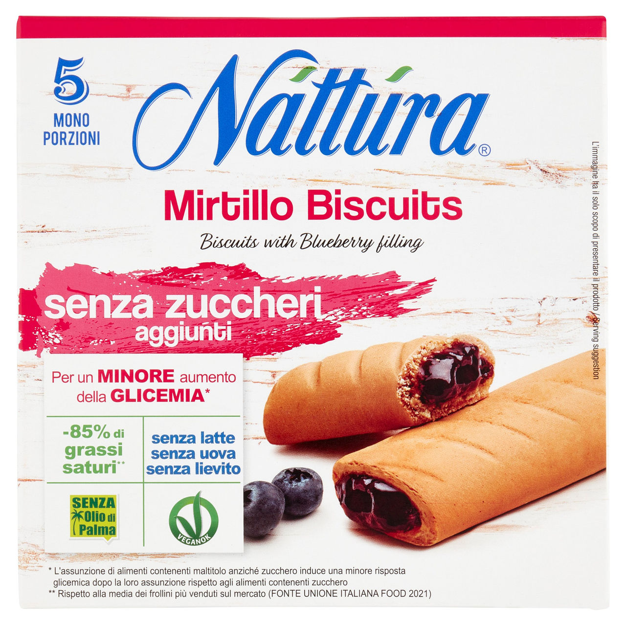 Náttúra Mirtillo Biscuits 5 x 25 g