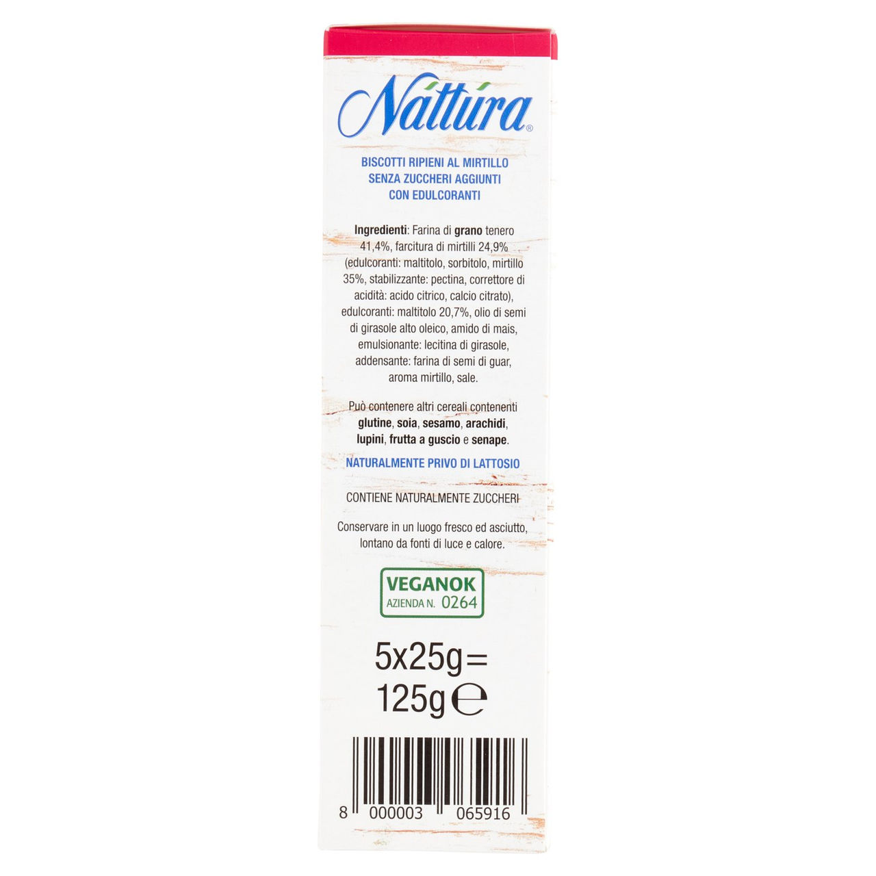 Náttúra Mirtillo Biscuits 5 x 25 g