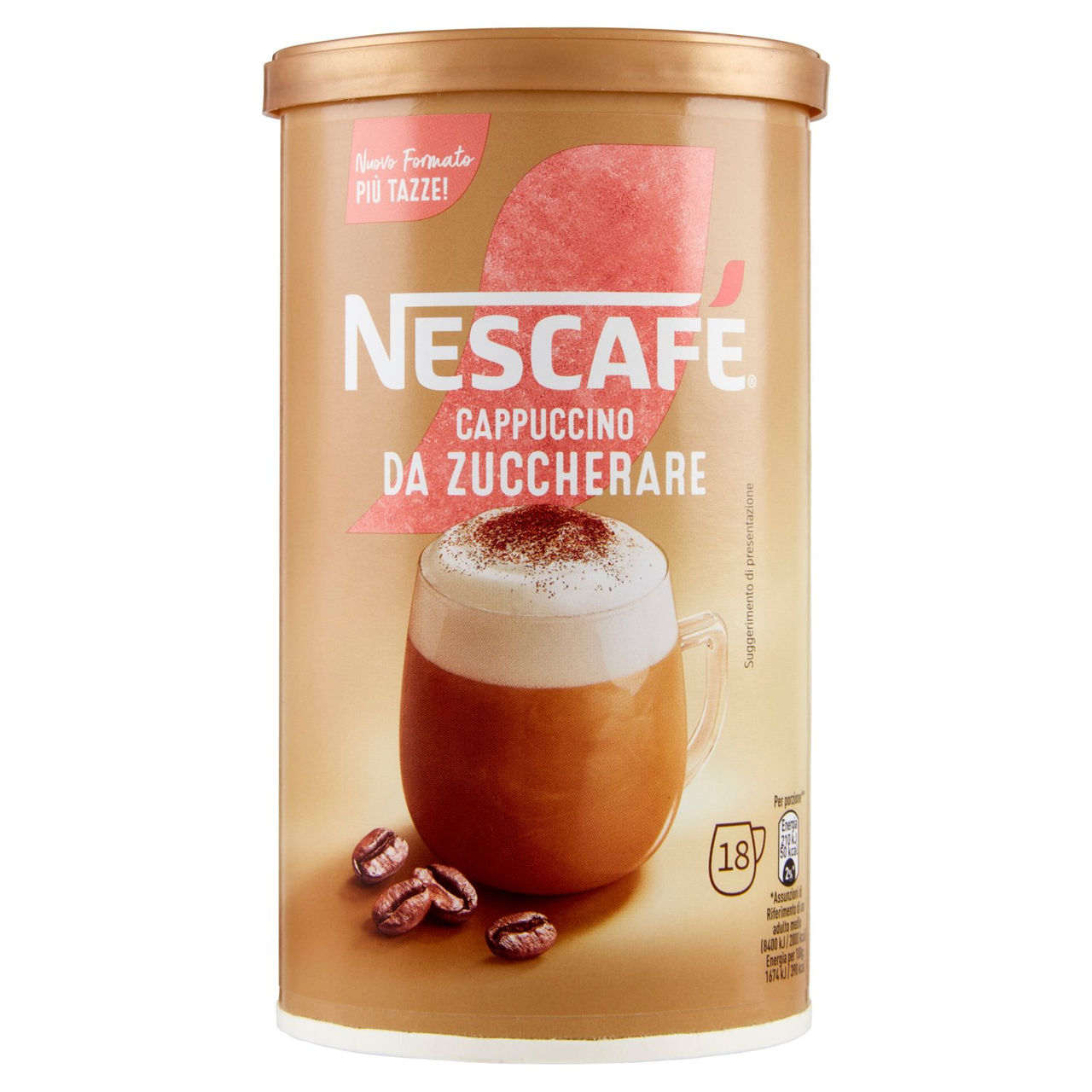 NESCAFÉ Cappuccino Solubile da Zuccherare Barattolo 225g