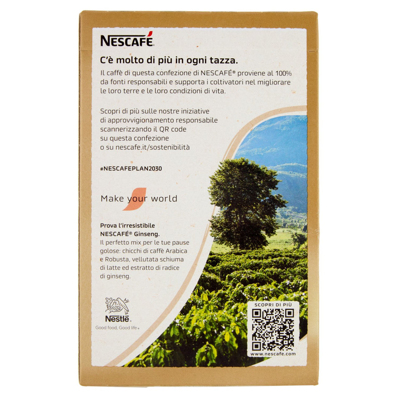 NESCAFÉ Ginseng Caffè Solubile con Ginseng 10 Bustine 70g