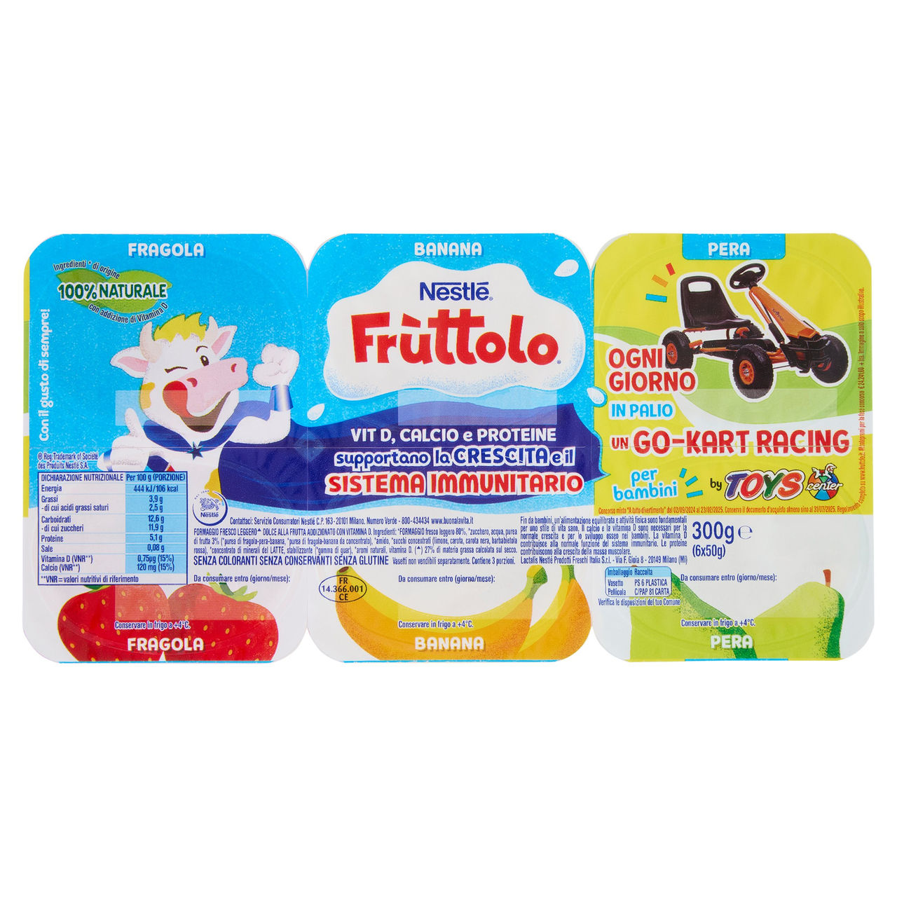 Fruttolo Pera, Banana, Fragola 6 x 50 g Nestlé