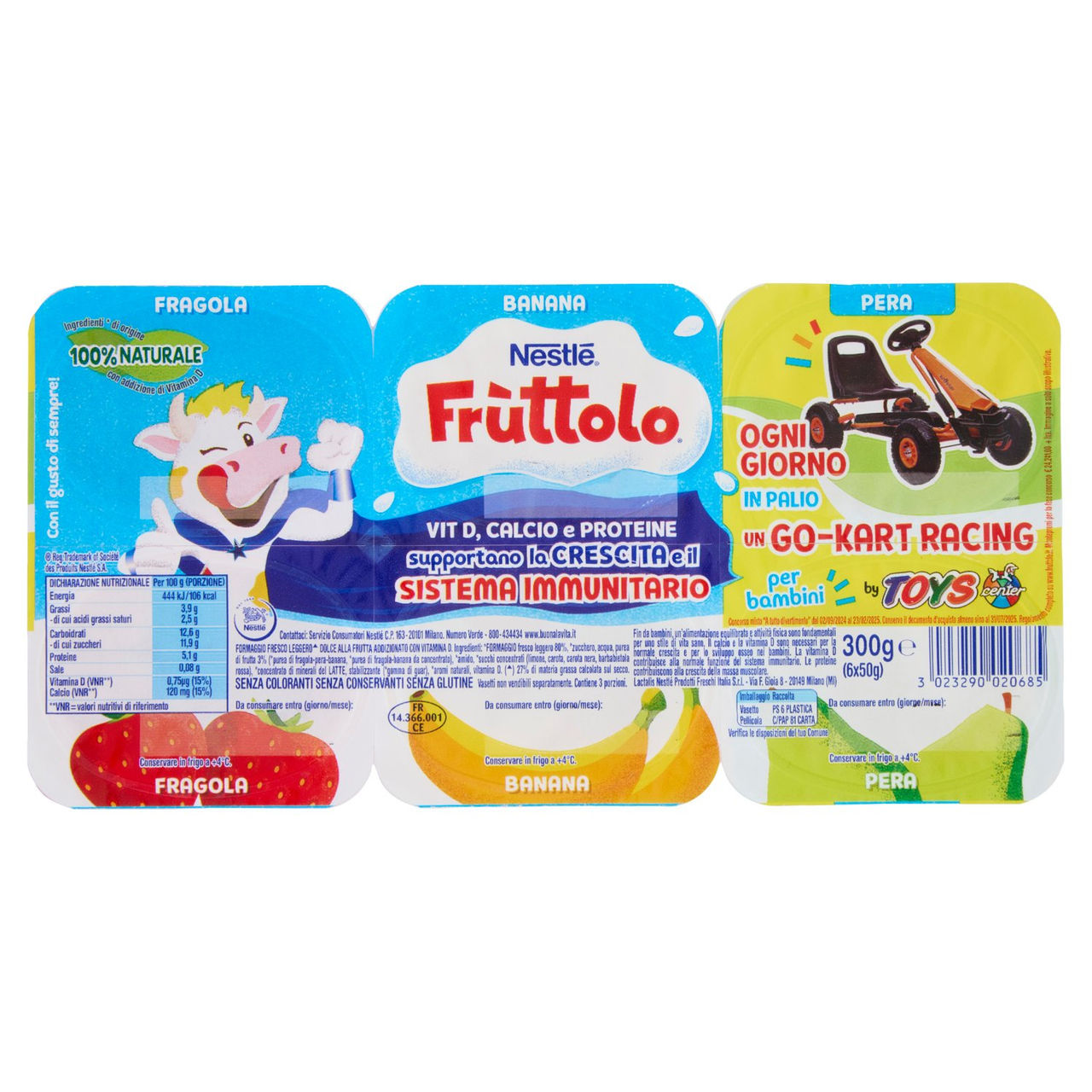 Fruttolo Pera, Banana, Fragola 6 x 50 g Nestlé