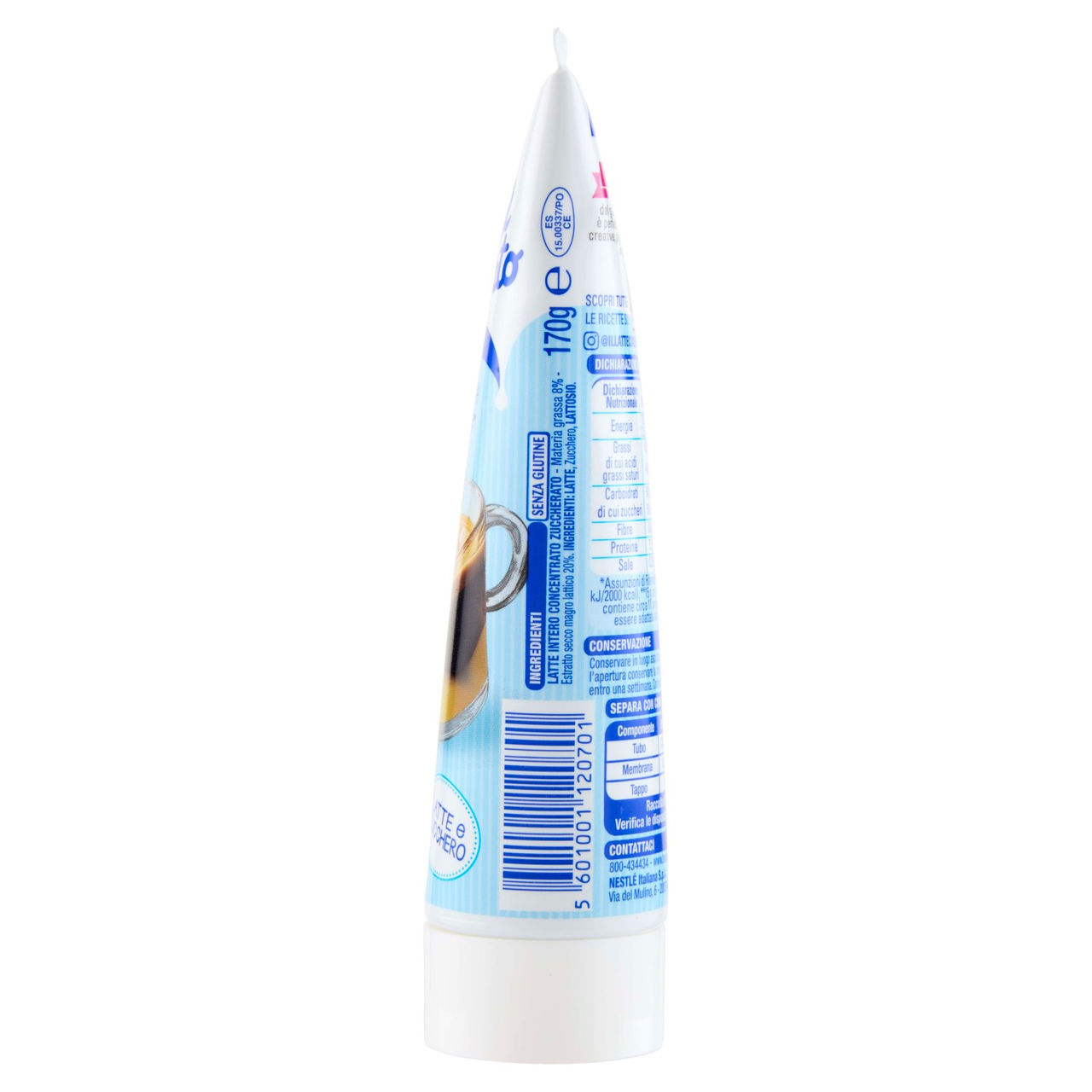 NESTLÉ il Latte Condensato Latte Concentrato Zuccherato Tubo 170 g