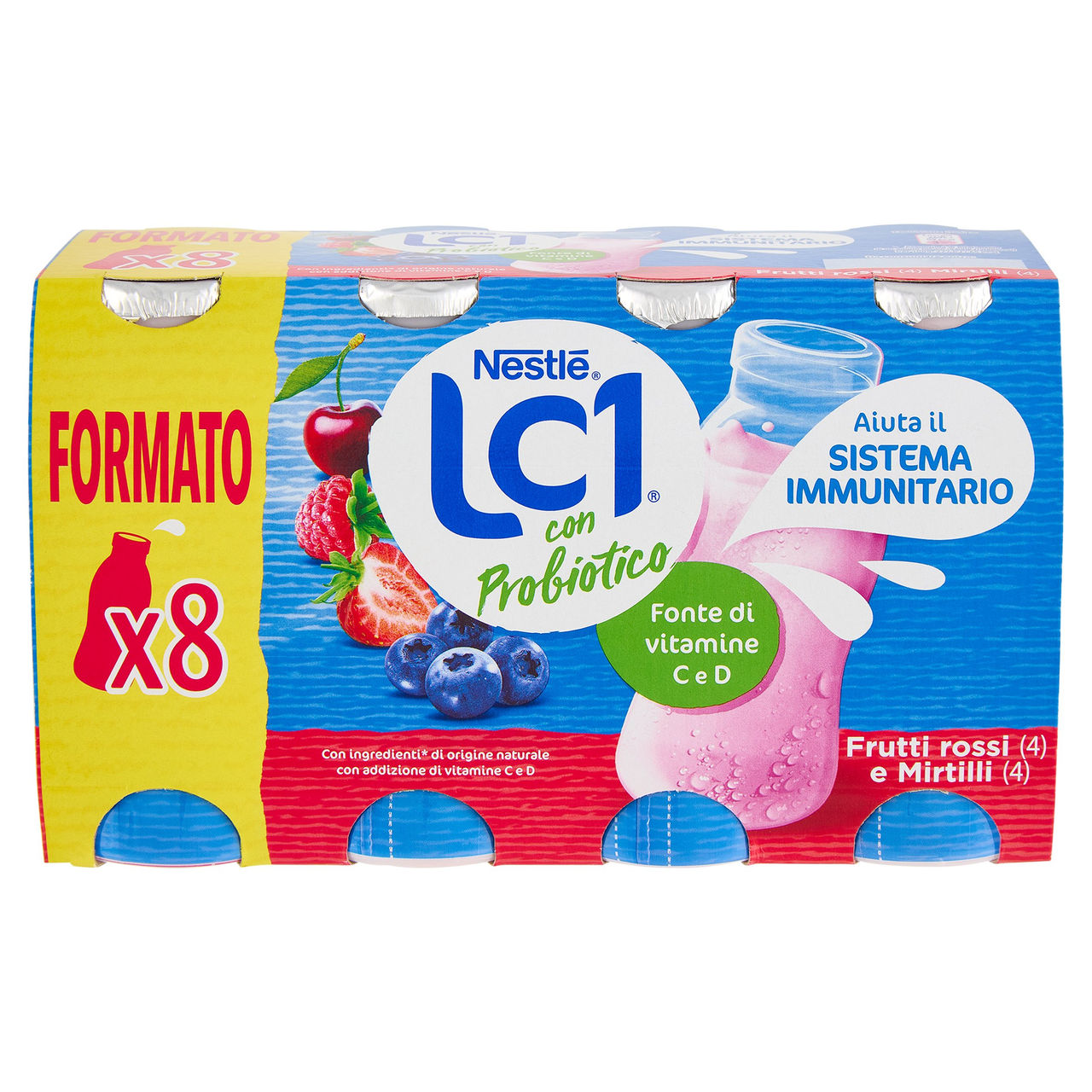 NESTLÉ LC1 con Probiotico Frutti rossi e Mirtilli 8x90g