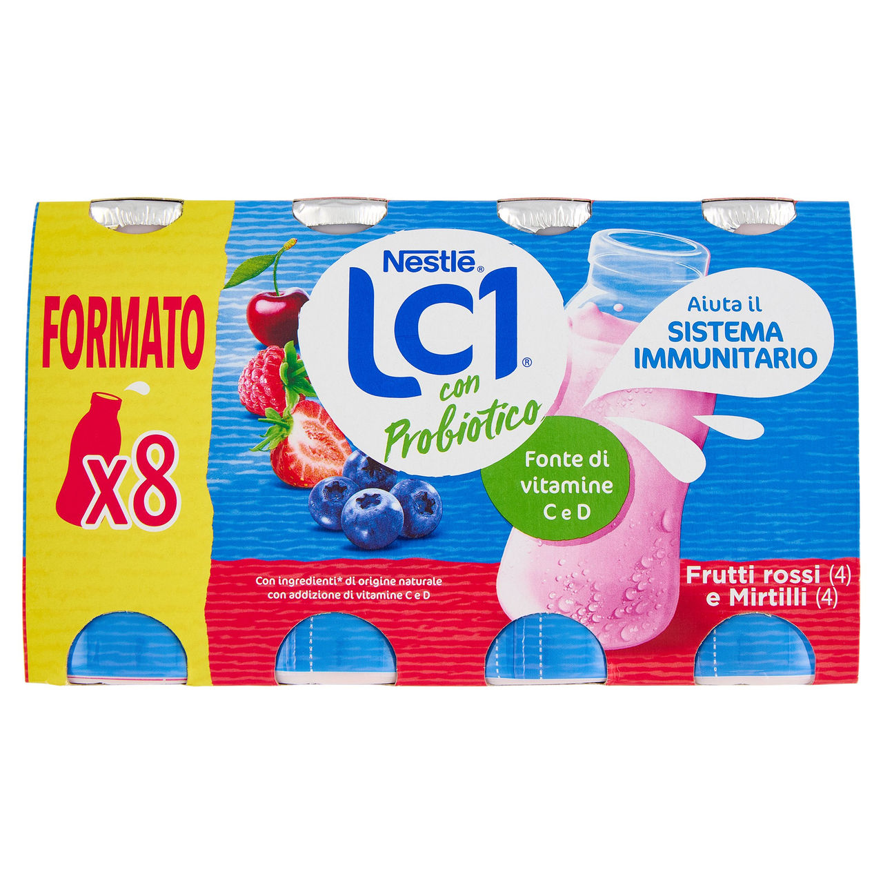 NESTLÉ LC1 con Probiotico Frutti rossi e Mirtilli 8x90g