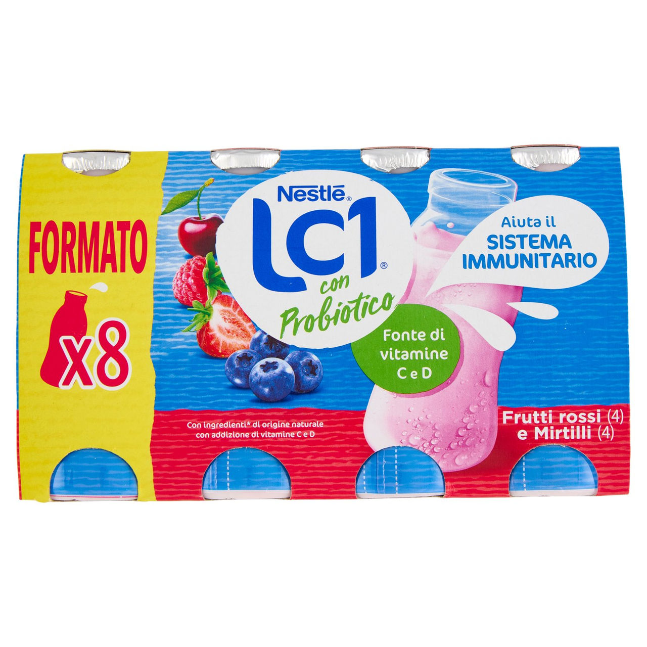 NESTLÉ LC1 con Probiotico Frutti rossi e Mirtilli 8x90g