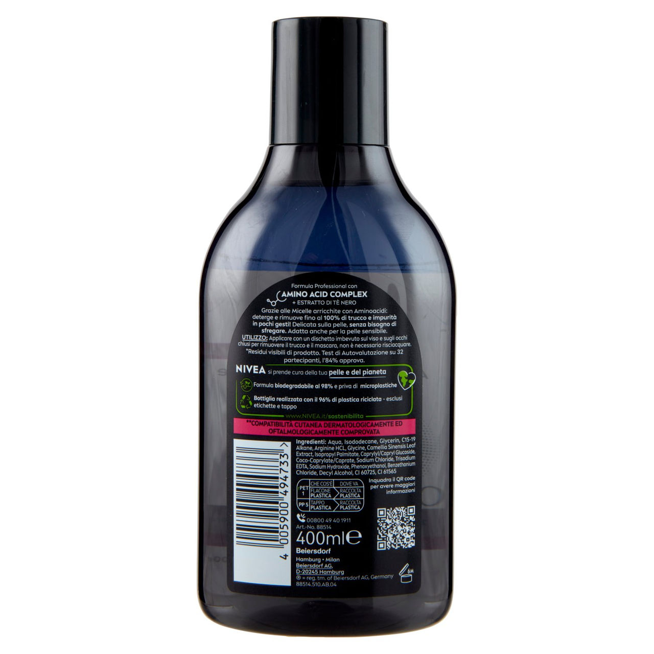 Nivea Acqua Micellare Bifase Professional anche per Pelli Sensibili 400 ml
