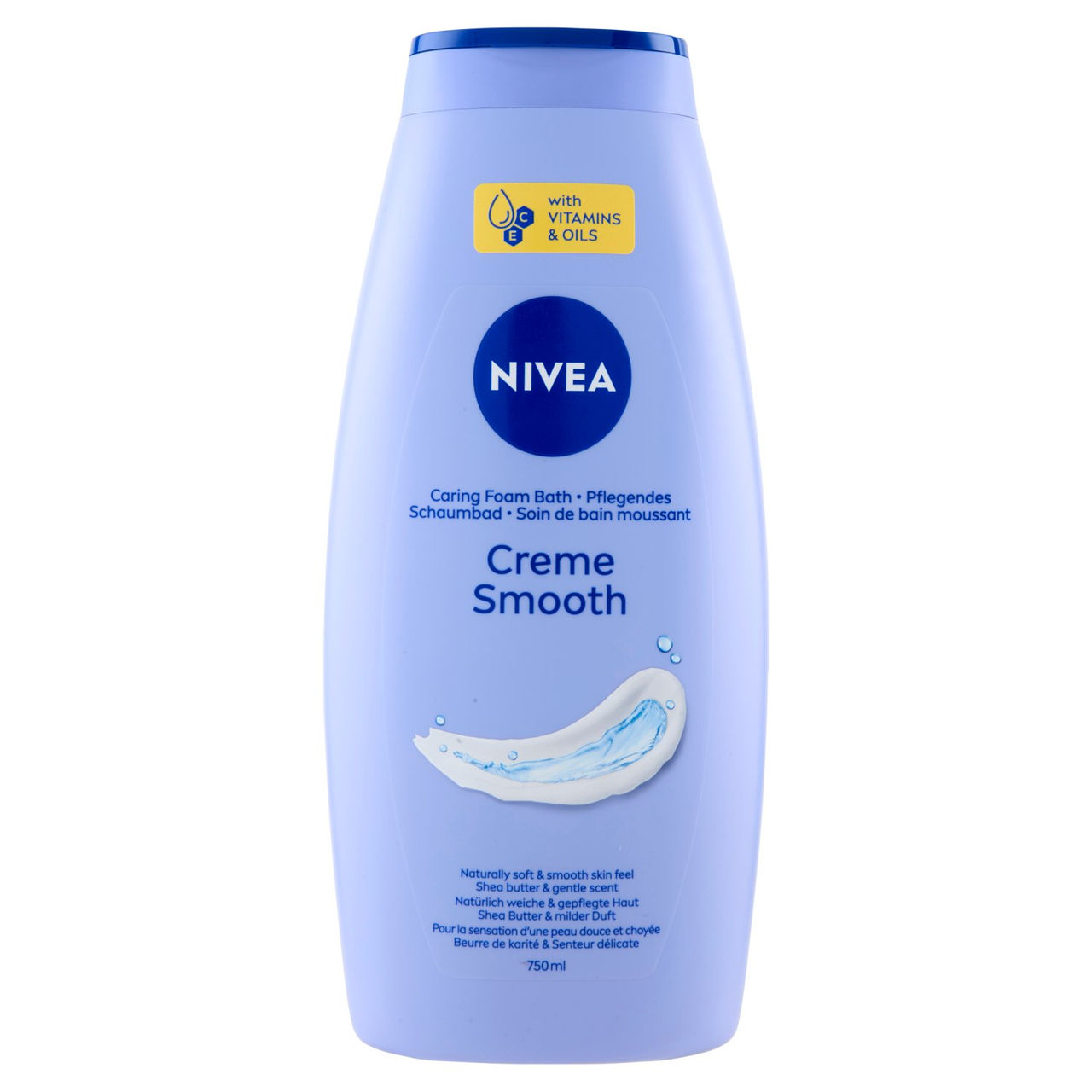 Nivea Creme Smooth Caring Foam Bath 750 ml