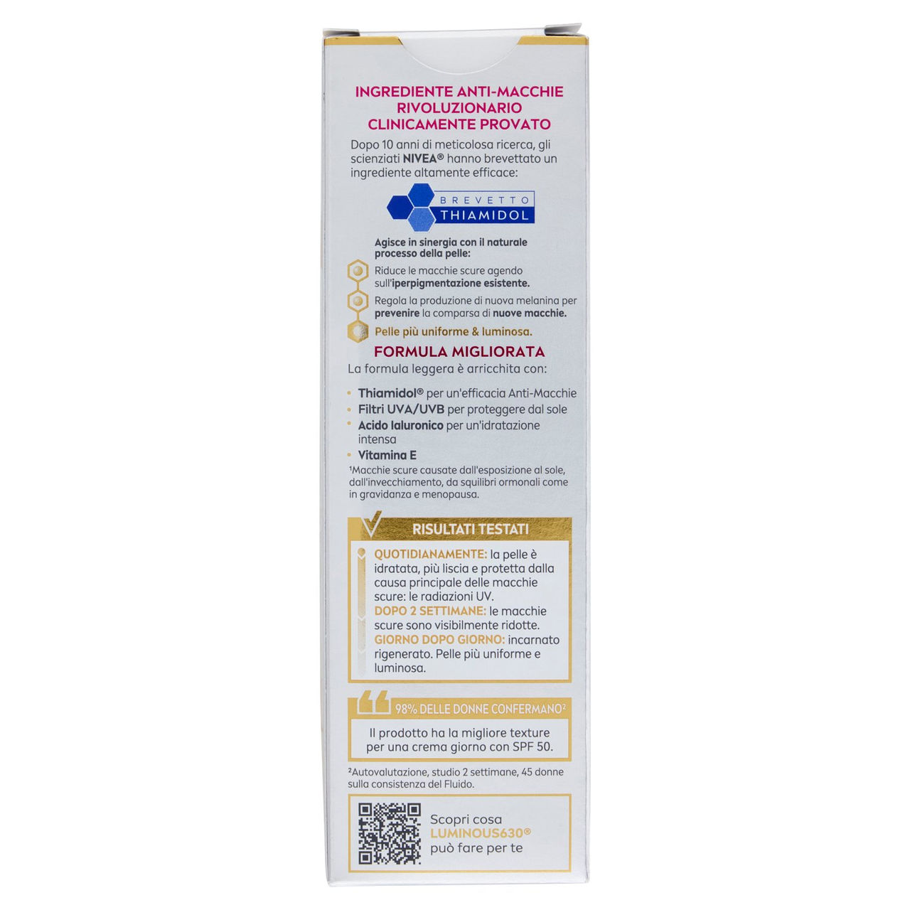 Nivea Luminous630 Anti-Macchie Fluido UV Quotidiano SPF 50 40 ml