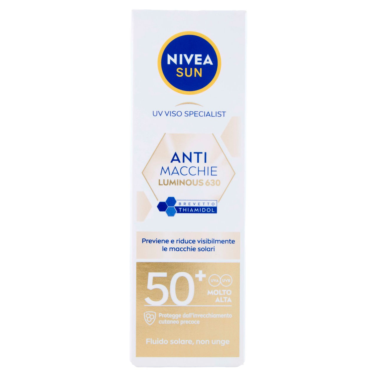 Nivea Sun UV Viso Specialist Anti Macchie Lumionous 630 50  Molto Alta Fluido solare 40 ml