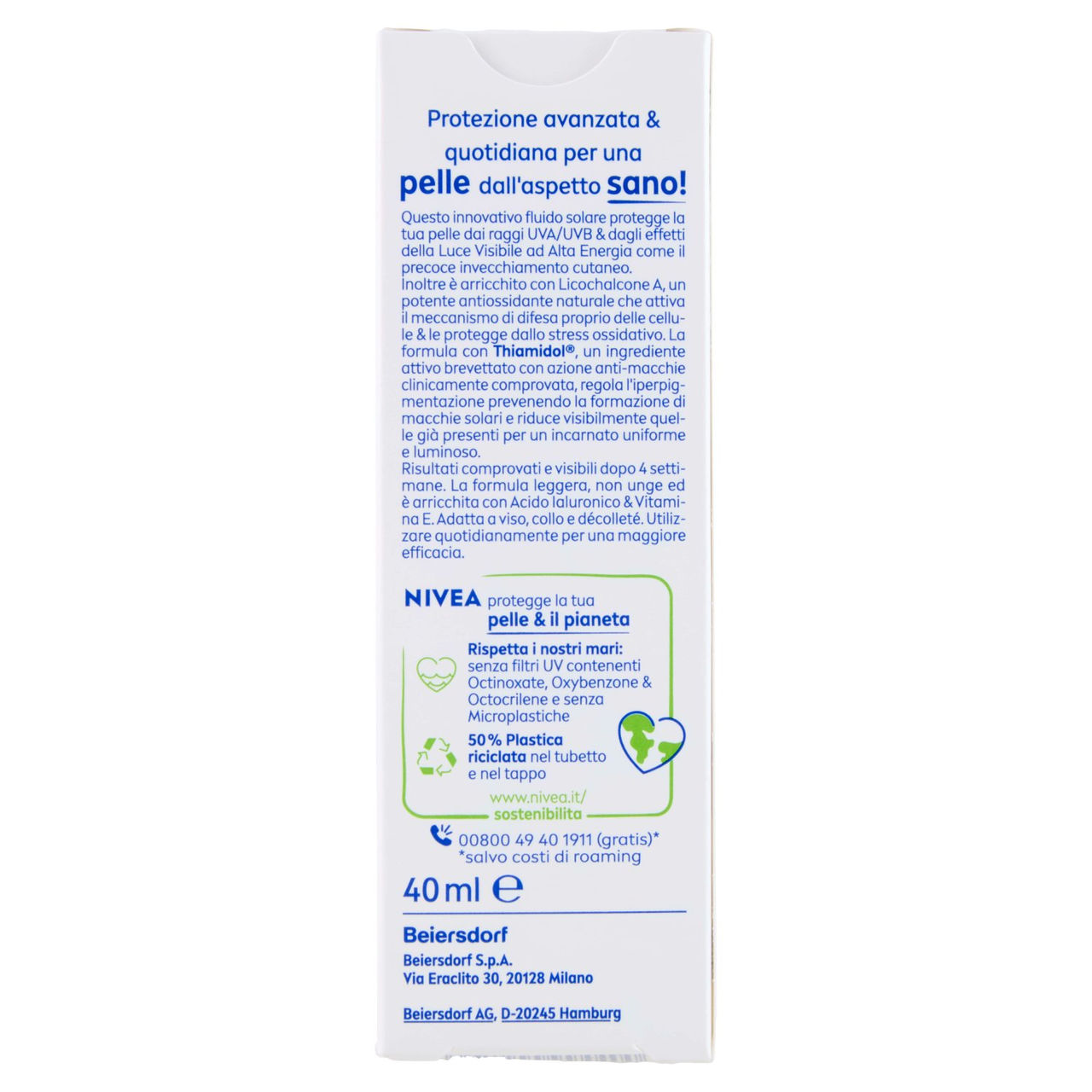 Nivea Sun UV Viso Specialist Anti Macchie Lumionous 630 50  Molto Alta Fluido solare 40 ml