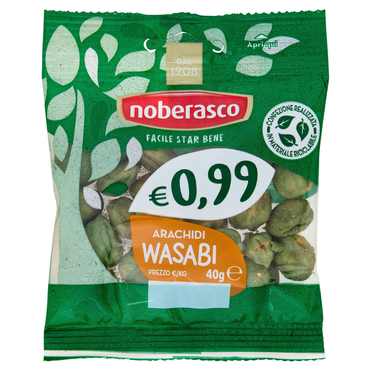 noberasco € 0,99 Arachidi Wasabi 40 g