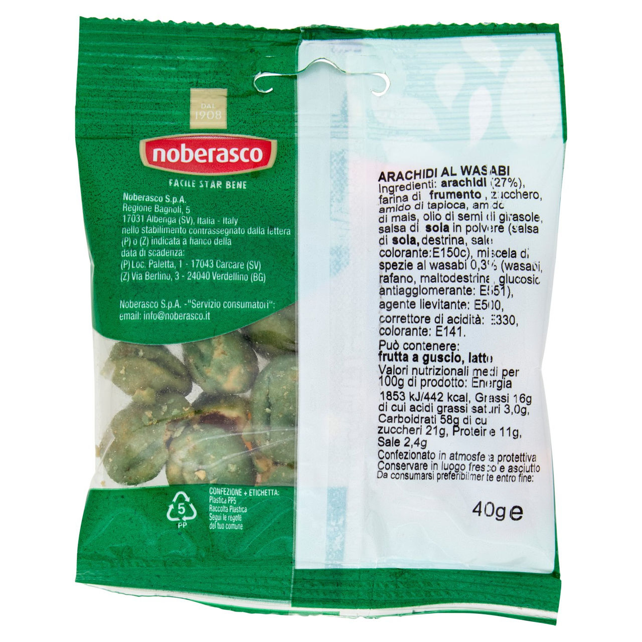 noberasco € 0,99 Arachidi Wasabi 40 g