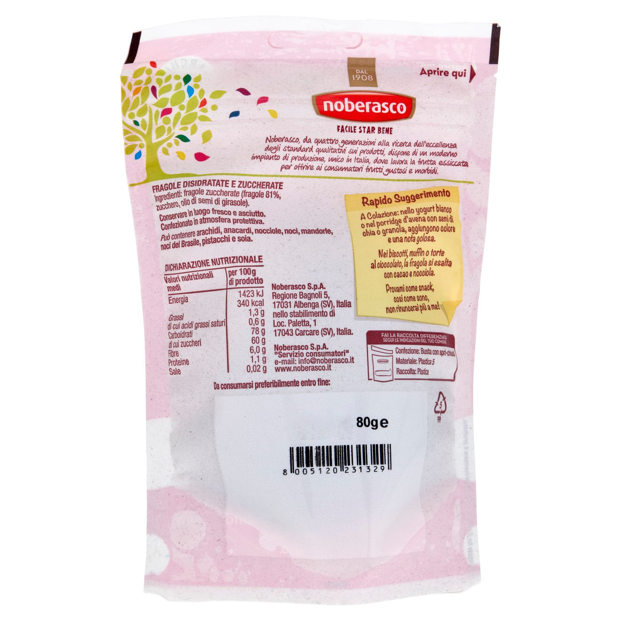 noberasco Viva la Fragola 80 g