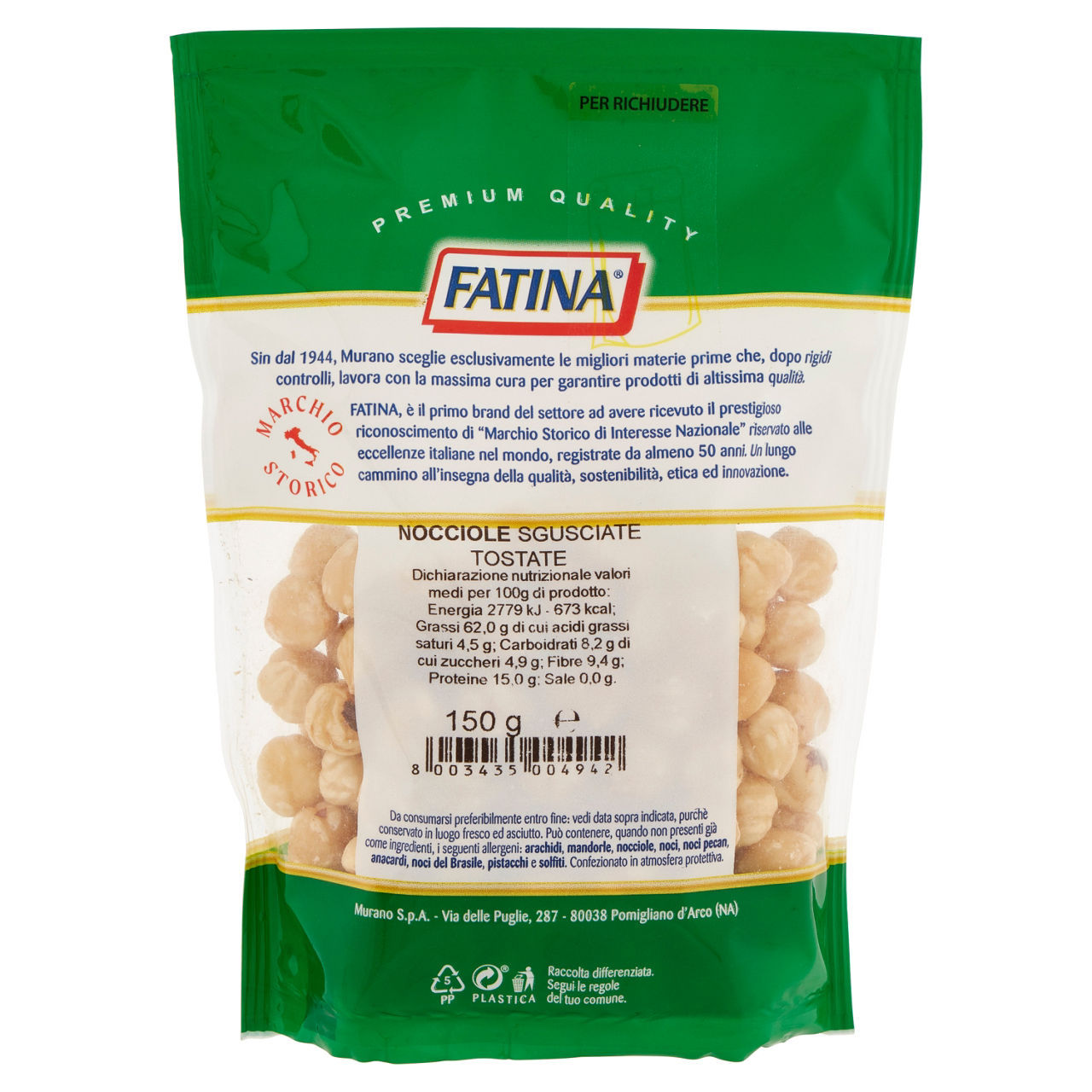 Nocciole Tostate Extra Fatina  conf. da 150 g