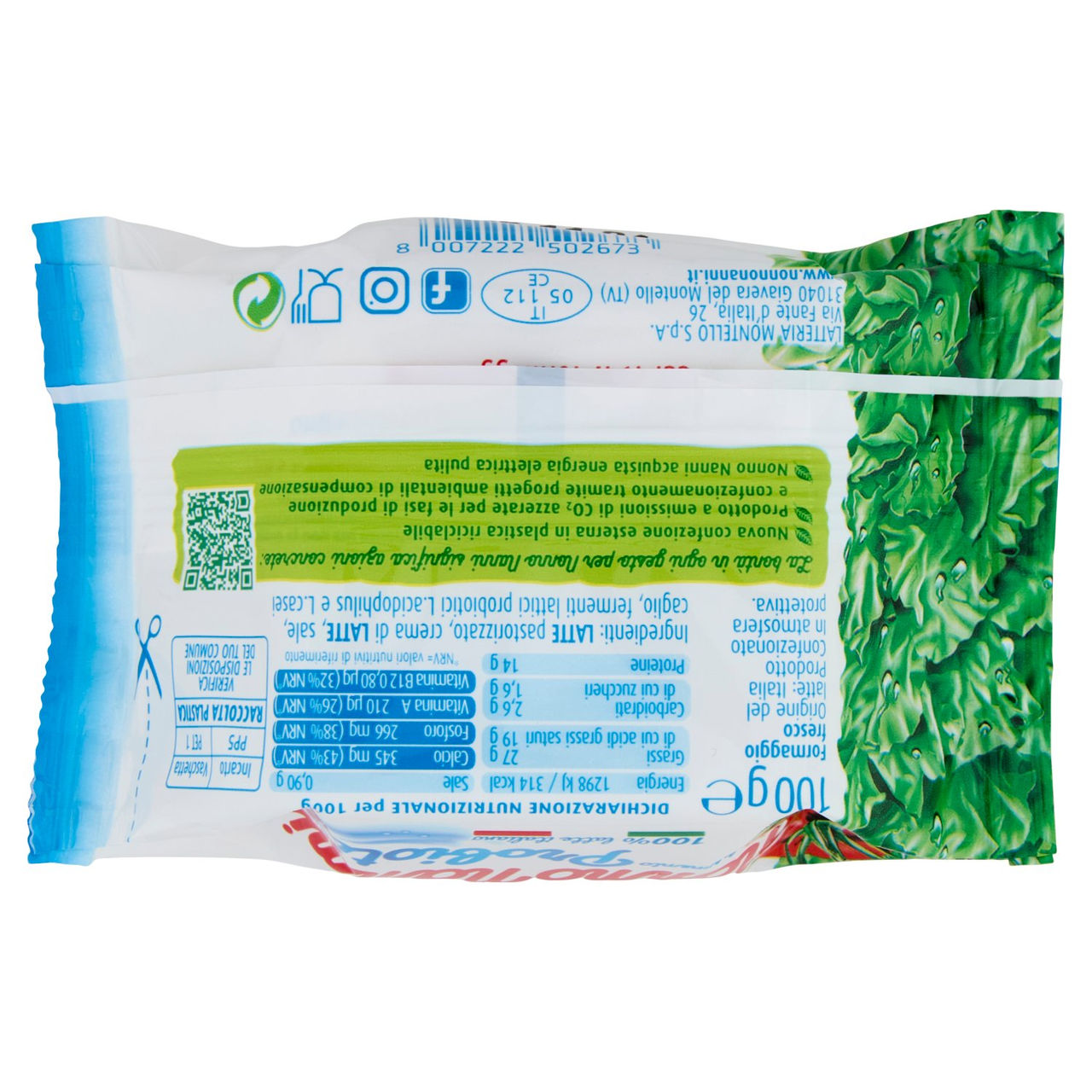 Nonno Nanni stracchino con fermento Probiotico 100 g