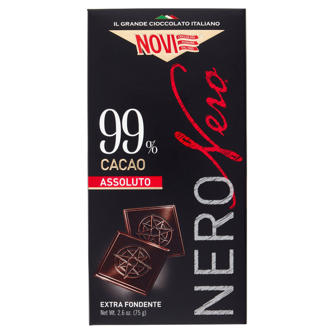 Novi NeroNero 99% Cacao Assoluto Extra Fondente 75 g