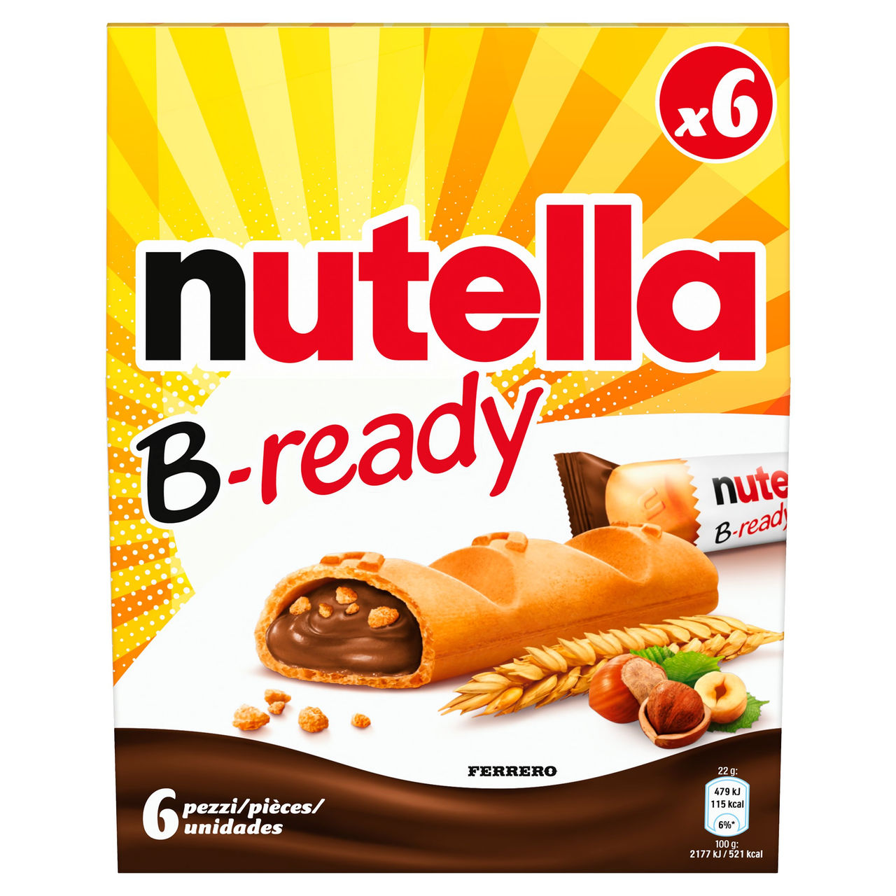 nutella B-ready 6 x 22 g