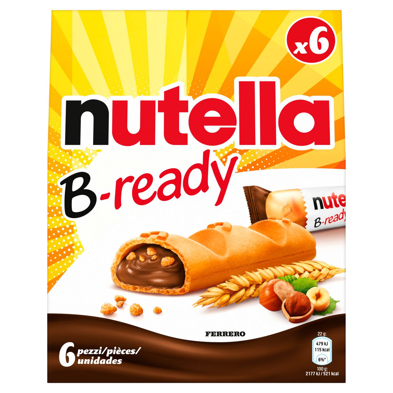 nutella B-ready 6 x 22 g