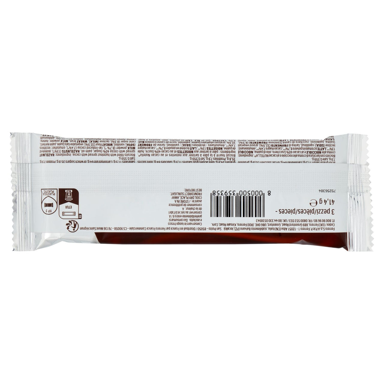 nutella biscuits 3 pezzi 41,4 g