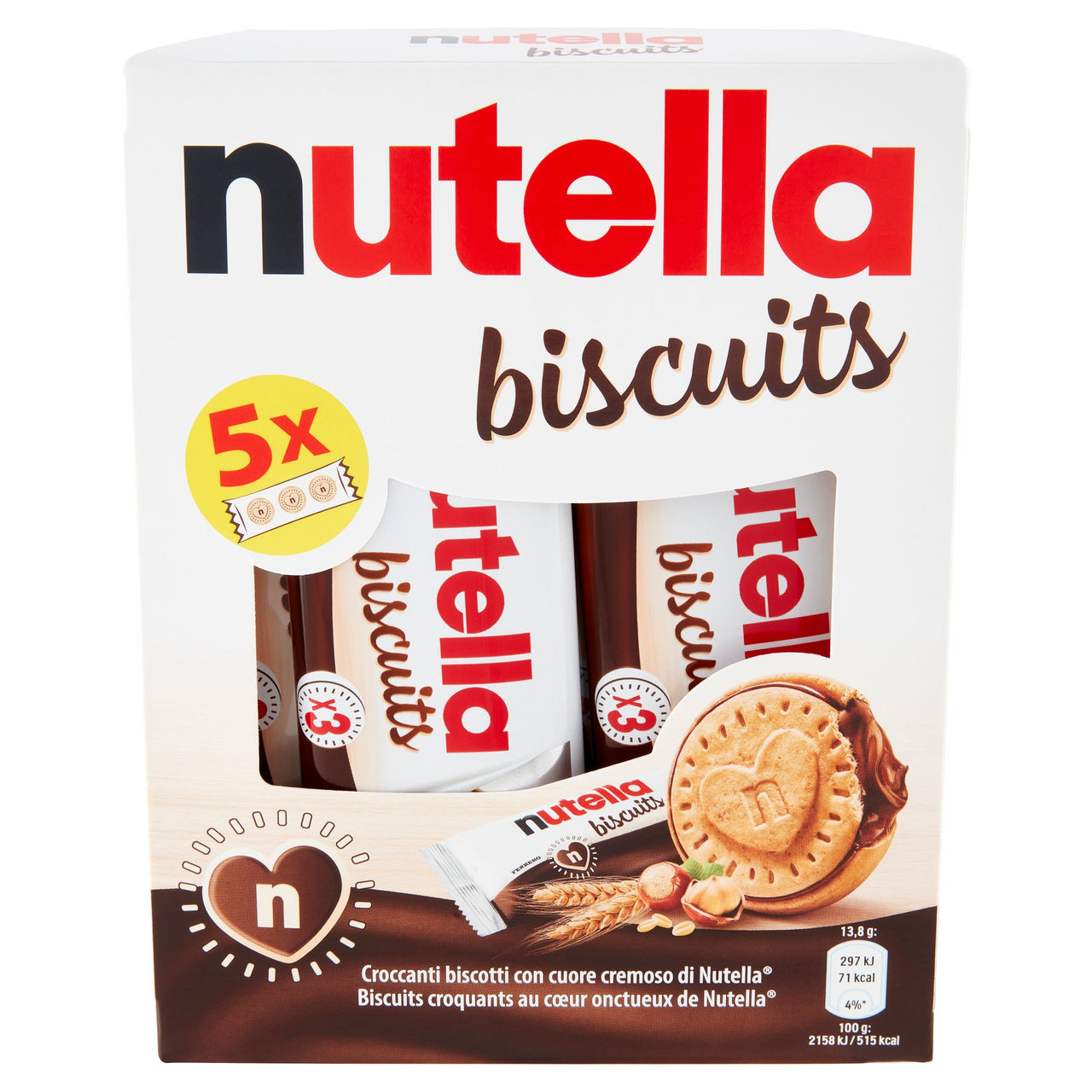 nutella biscuits 5 confezioni da 3 pezzi 207 g