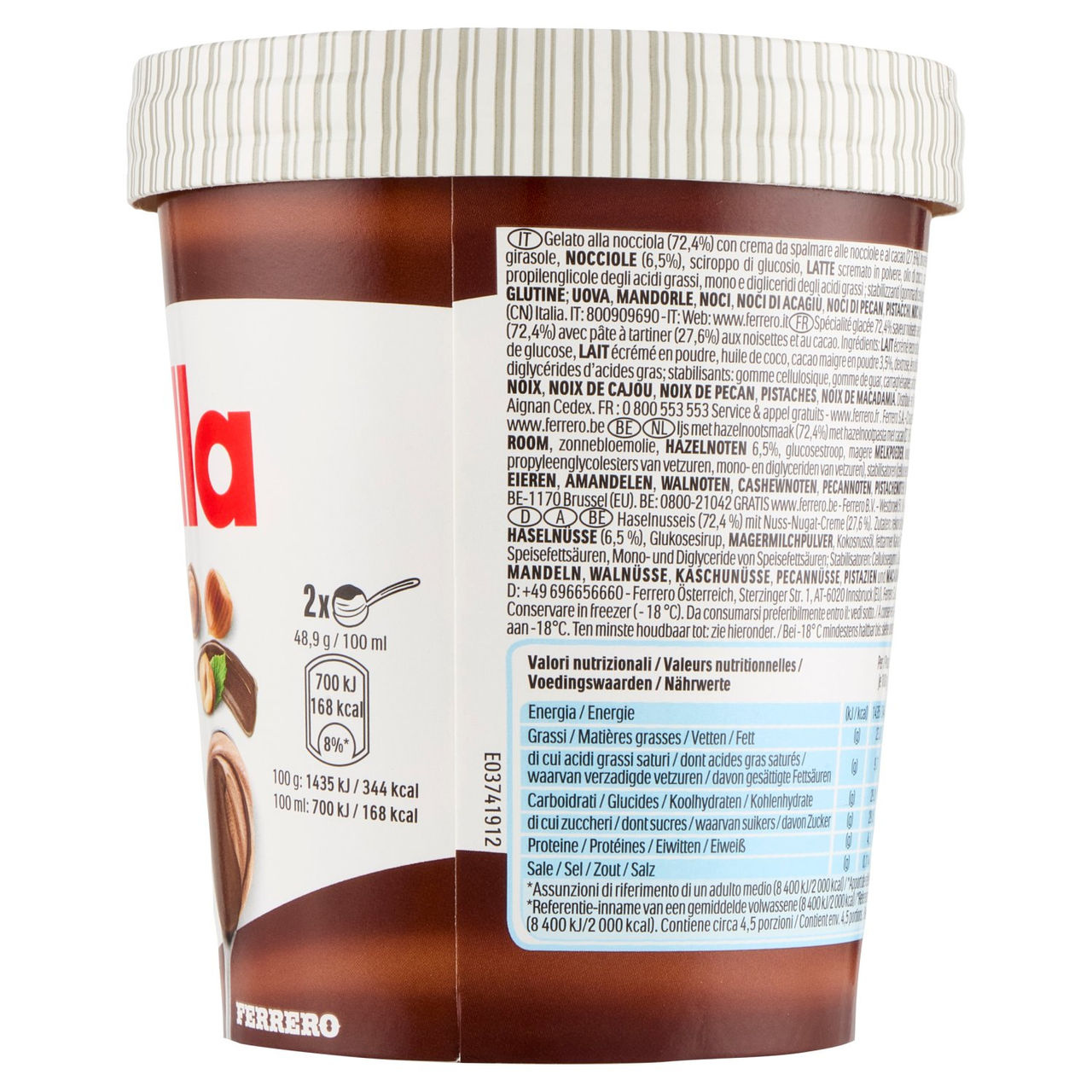 nutella gelato 230 g