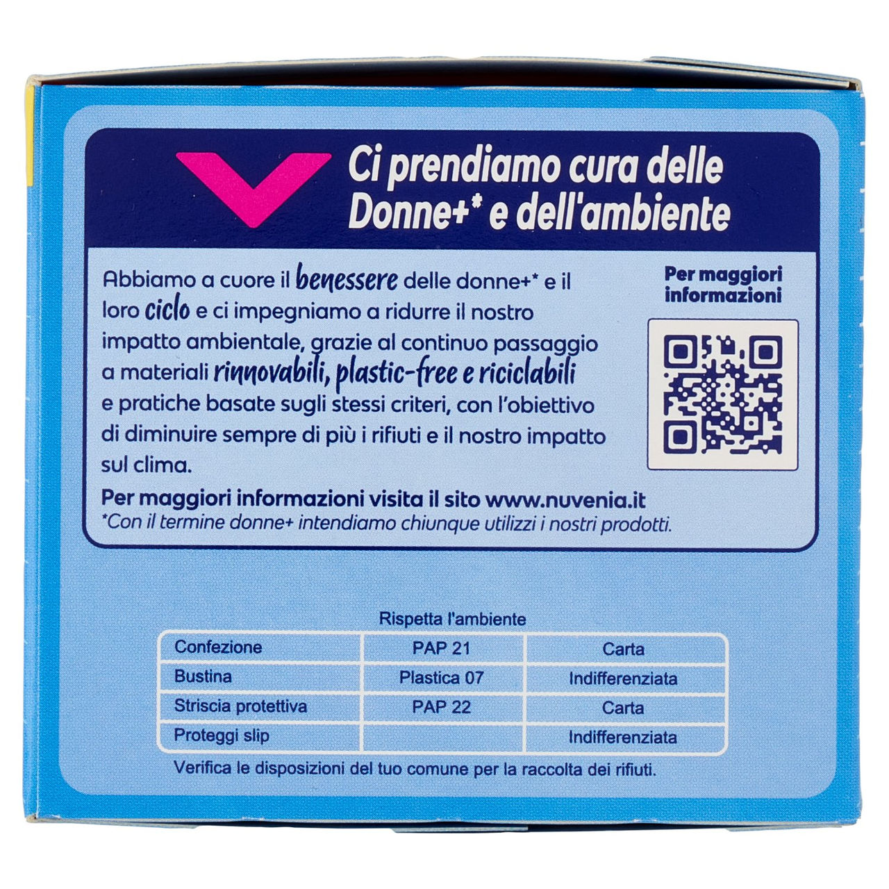 Nuvenia dailies V-Protection & Freshness Regular Proteggi Slip in Bustina 22 pz