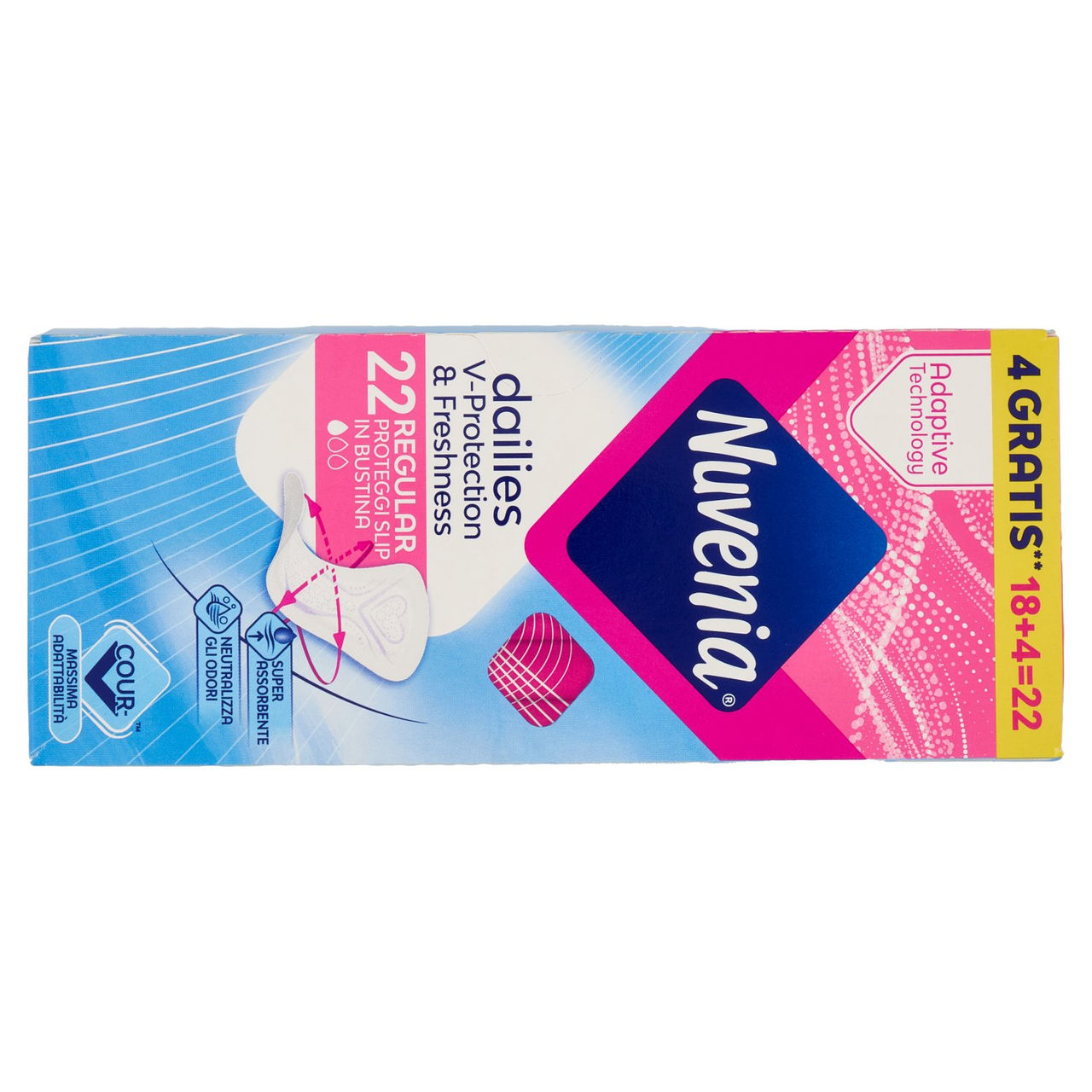 Nuvenia dailies V-Protection & Freshness Regular Proteggi Slip in Bustina 22 pz