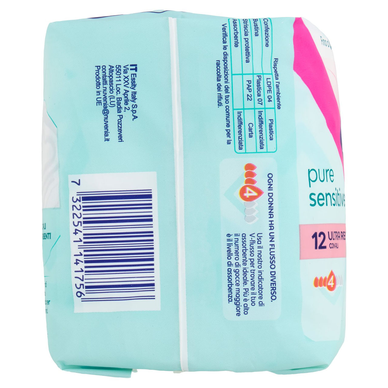 Nuvenia pure sensitive Ultra Regular  con Ali 12 pz