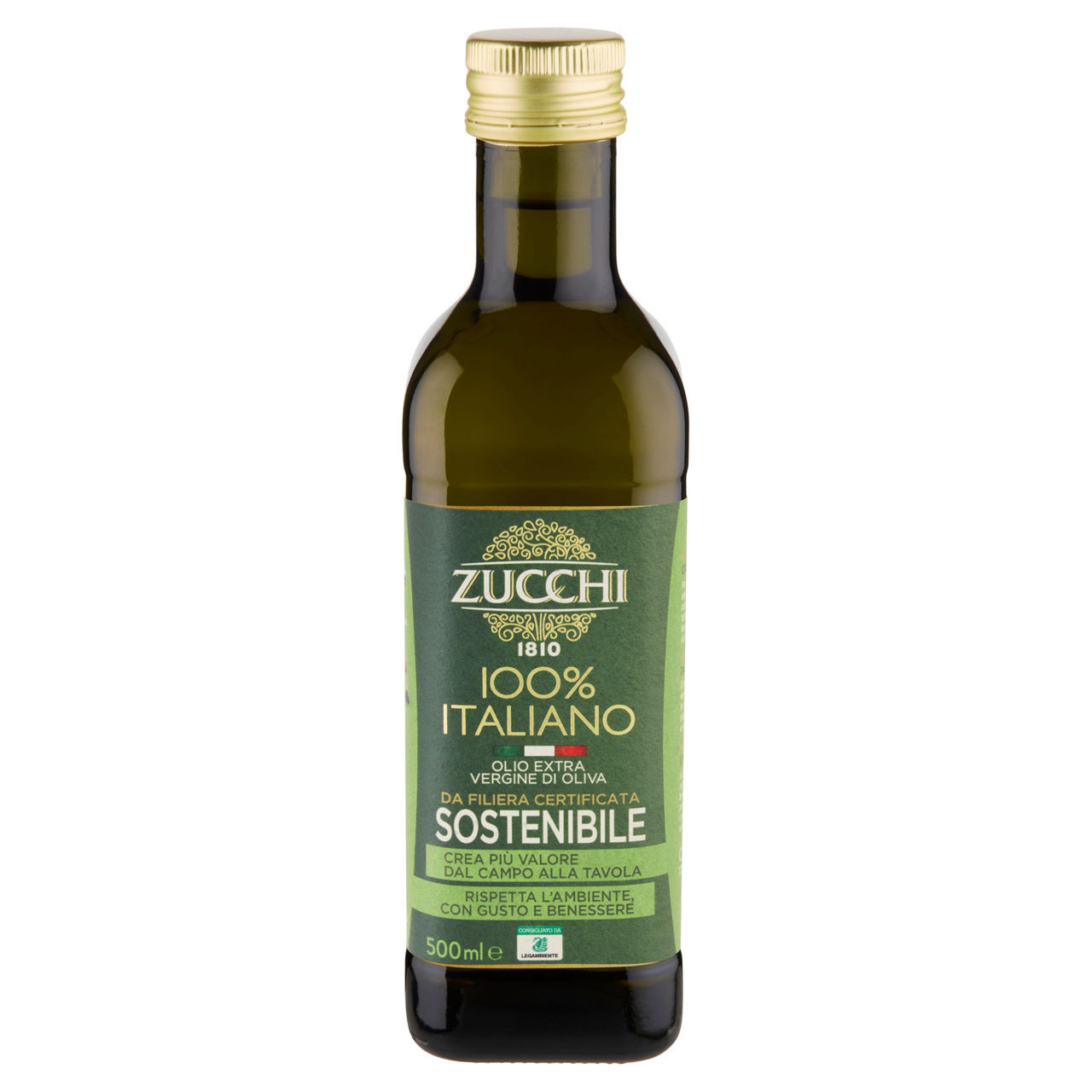 Olio extravergine di oliva Zucchi 100% italiano sostenibile 500 ml