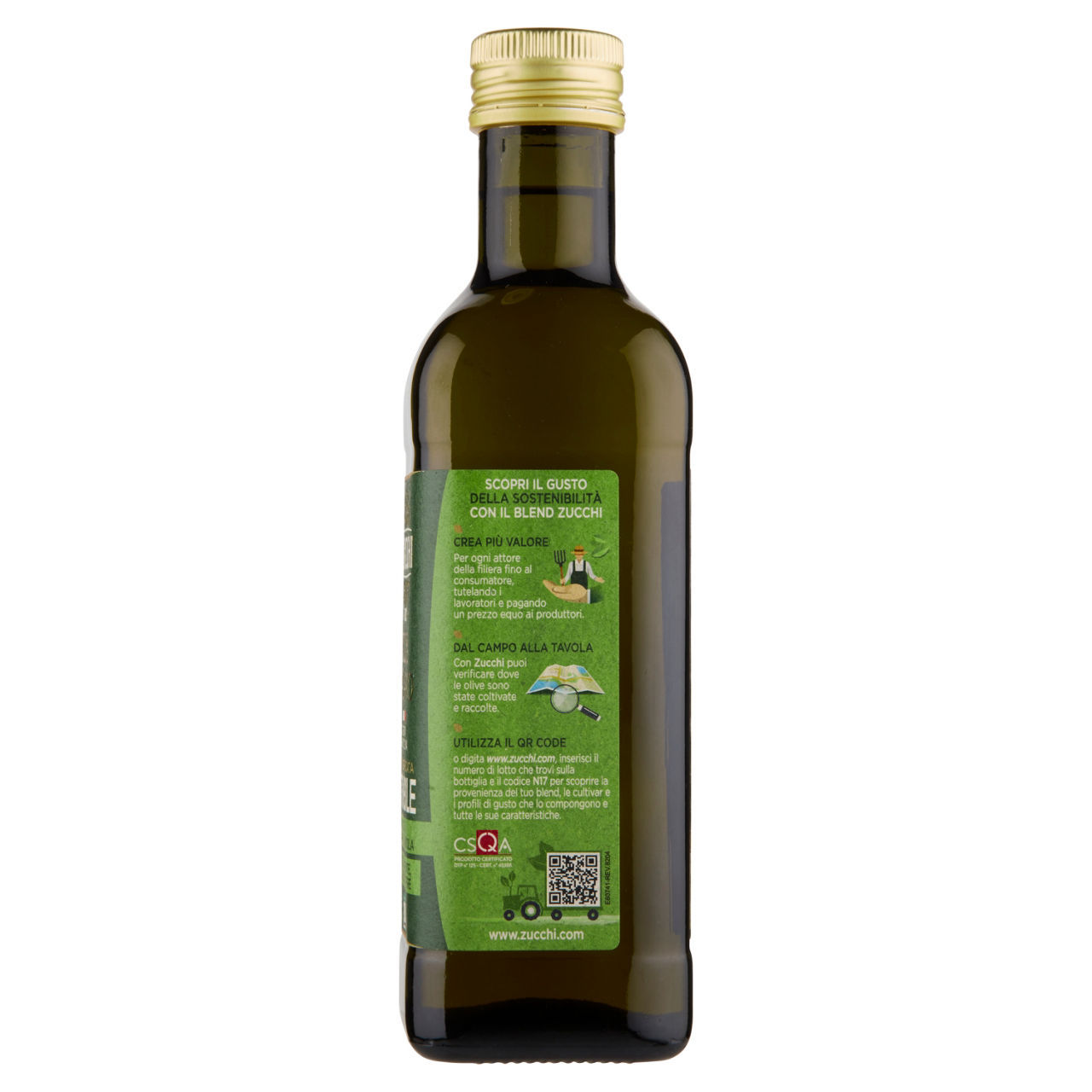 Olio extravergine di oliva Zucchi 100% italiano sostenibile 500 ml
