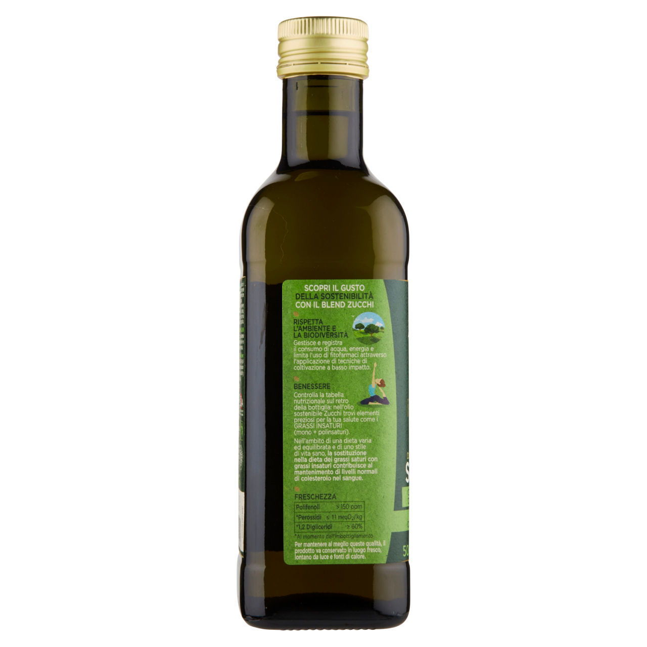 Olio extravergine di oliva Zucchi 100% italiano sostenibile 500 ml