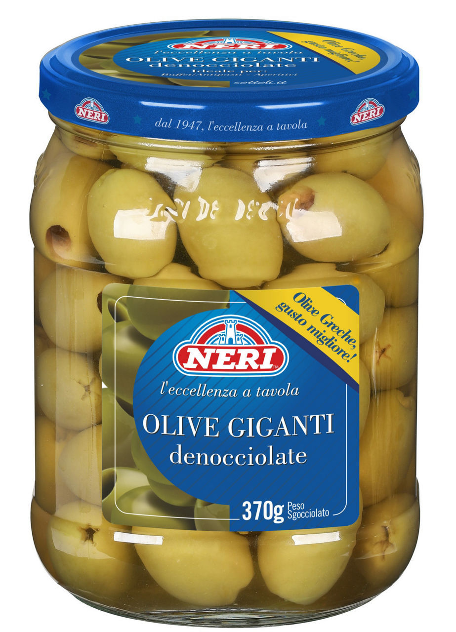 Olive giganti Neri denocciolate 370 g