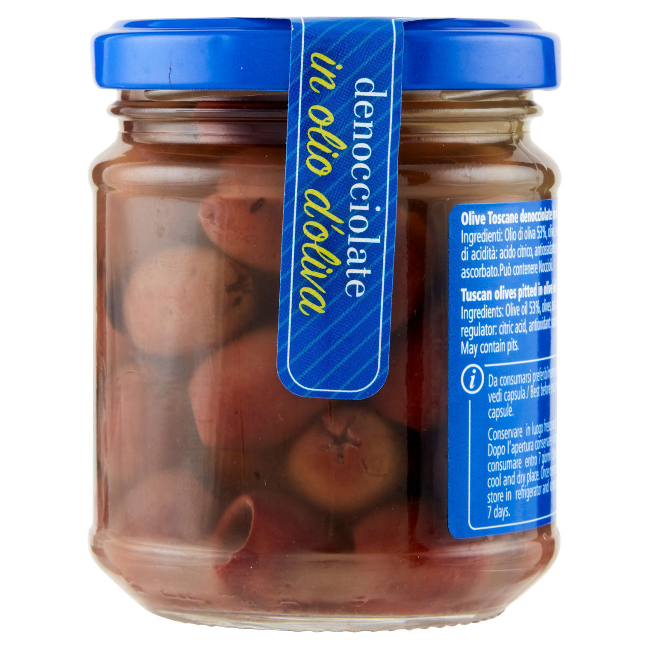 Olive toscane Neri in olio di oliva denocciolate 170 g