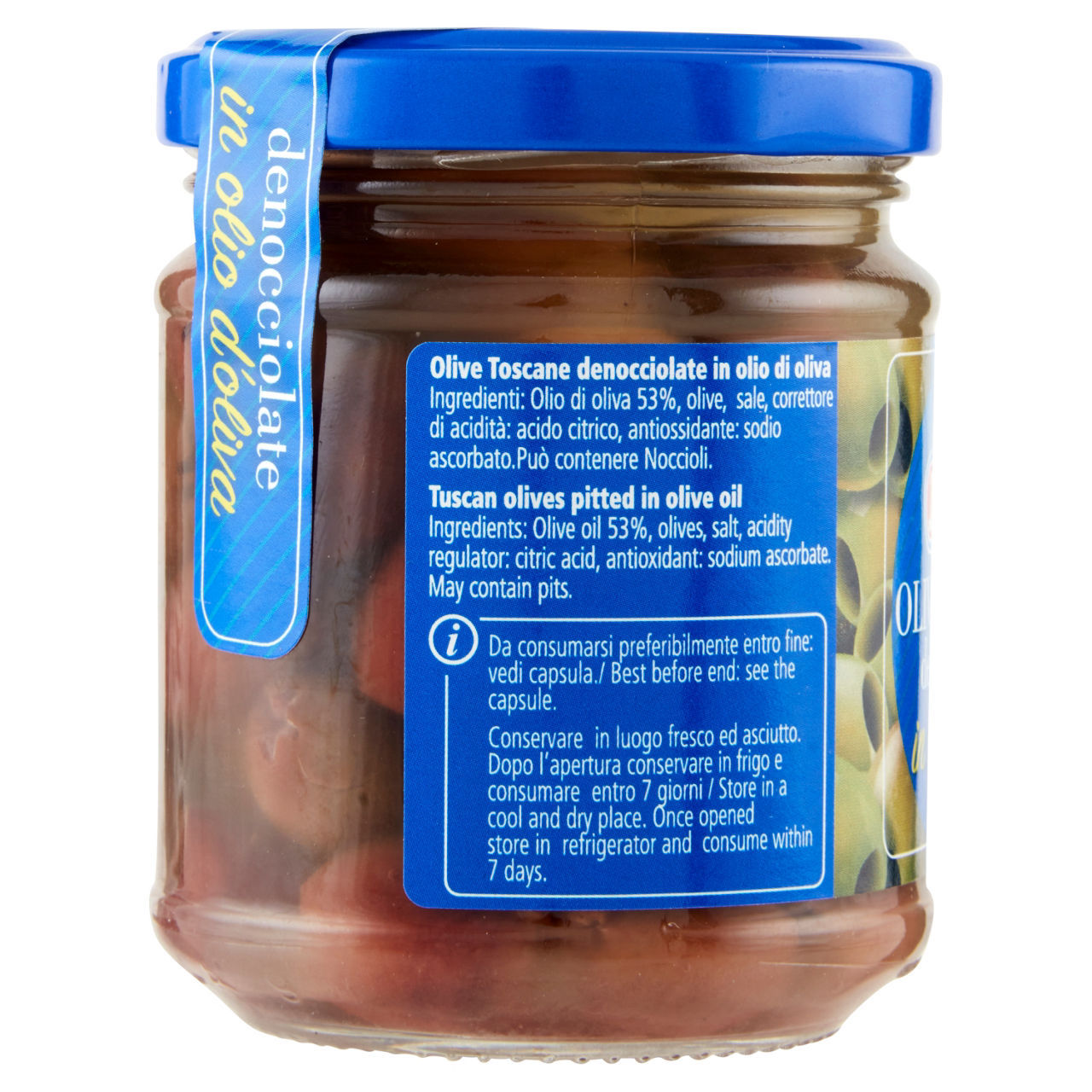 Olive toscane Neri in olio di oliva denocciolate 170 g
