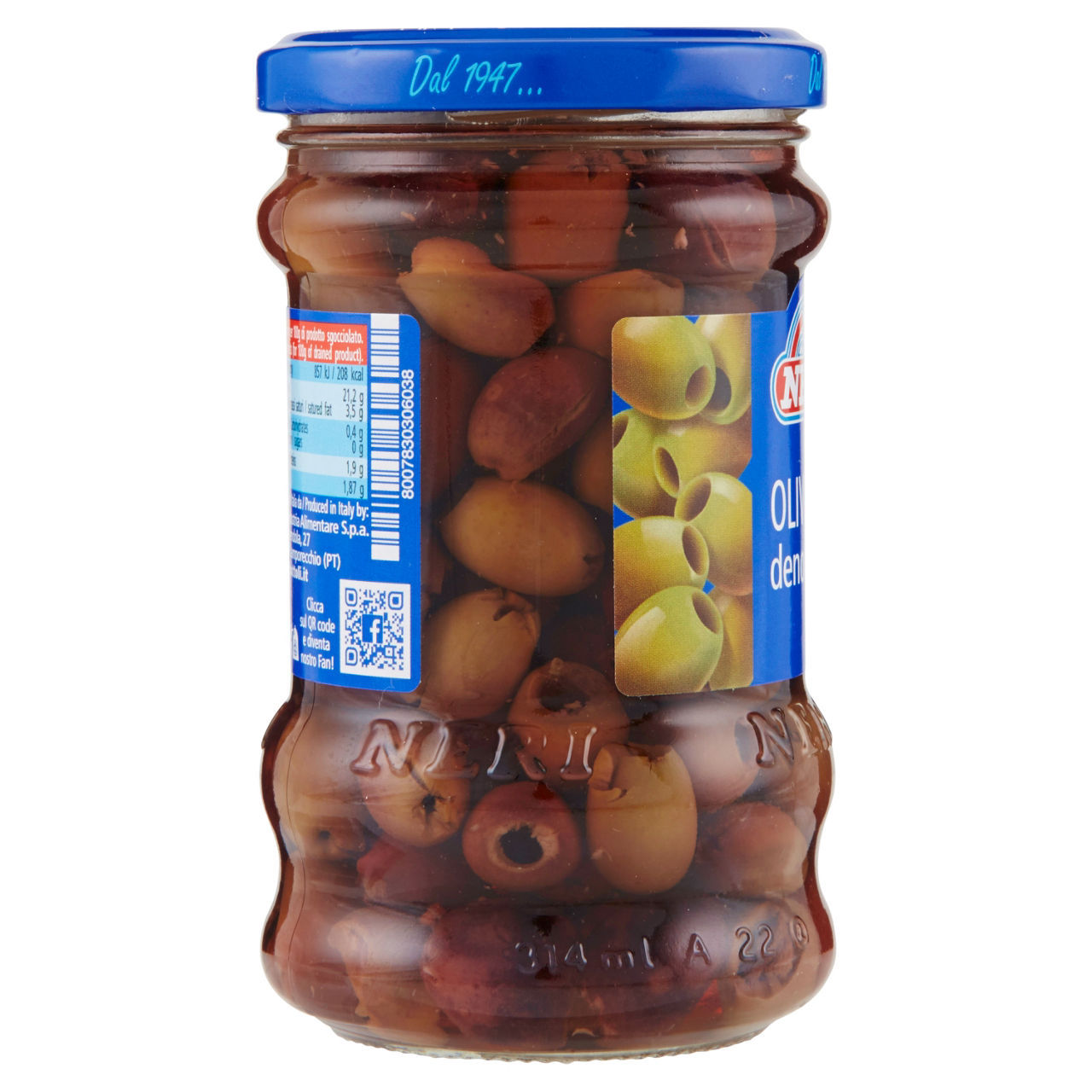 Olive toscane Neri in salamoia denocciolate 140 g