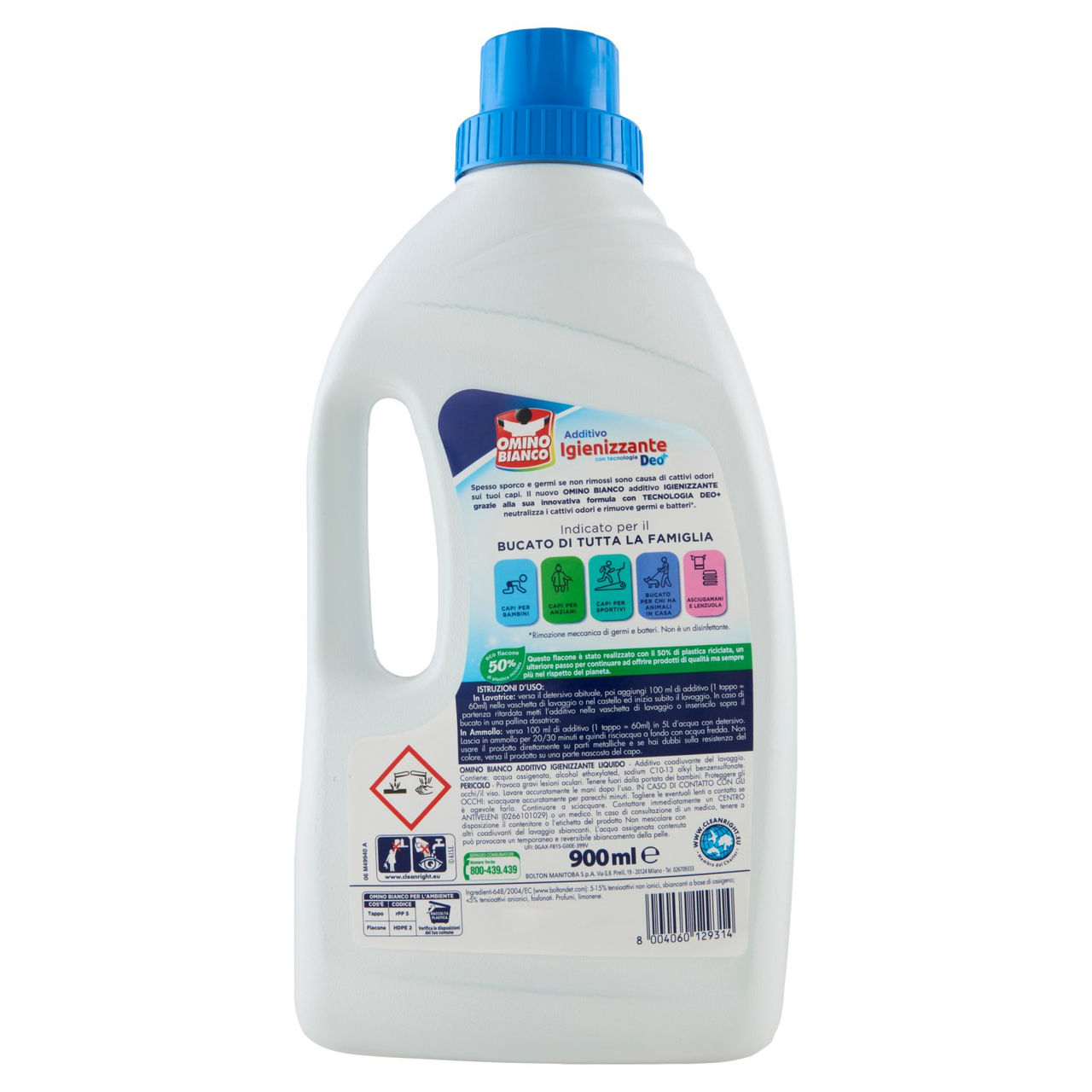 Omino Bianco Additivo Igienizzante con tecnologia Deo  900 ml