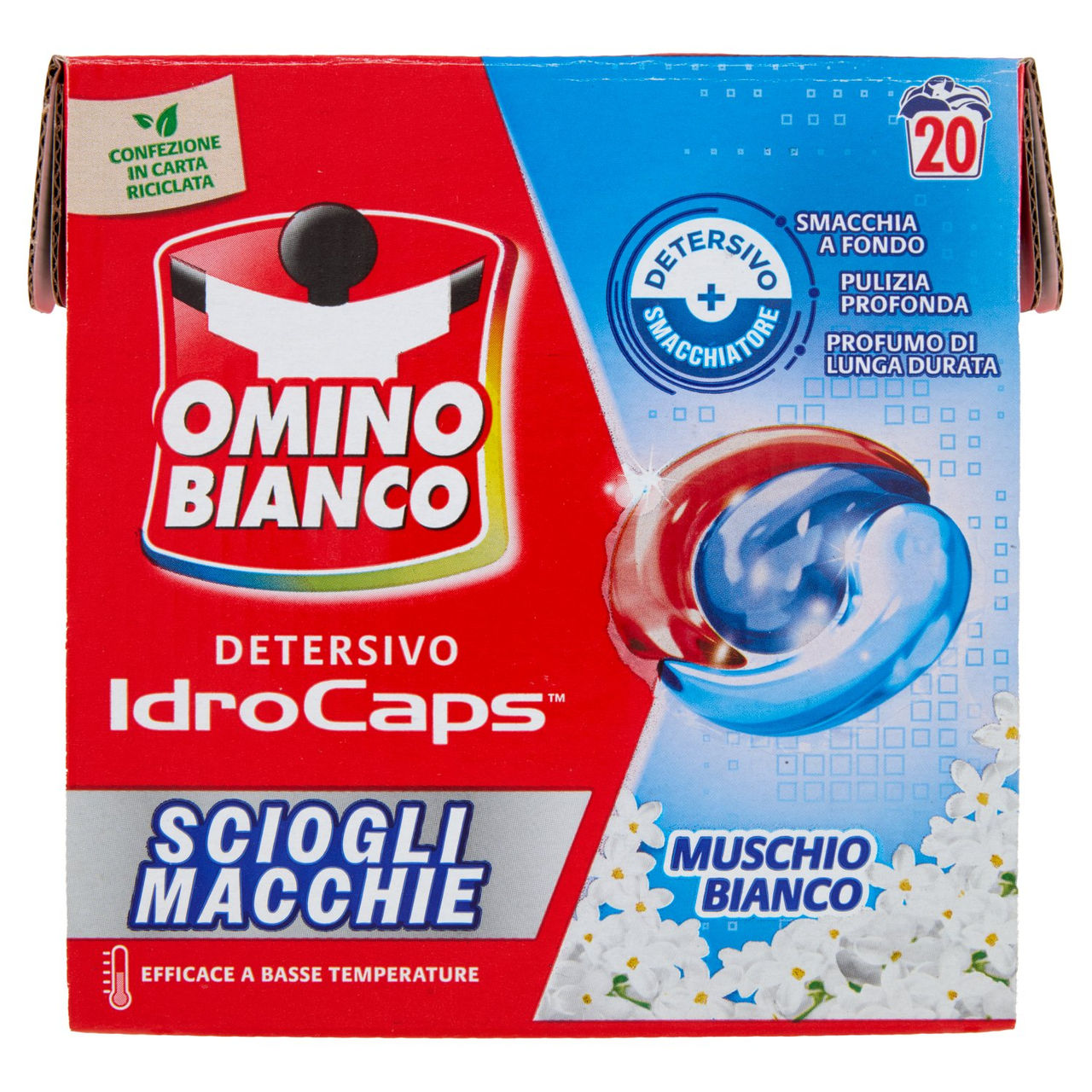 Onmino Bianco Detersico IdroCaps 20 caps 380 ml