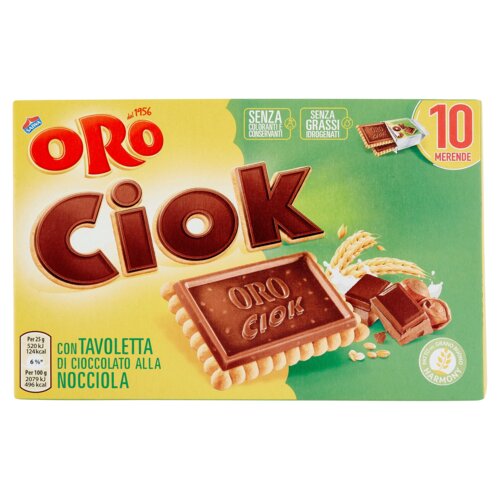 Oro Ciok con Tavoletta di Cioccolato alla Nocciola 10 x 25 g