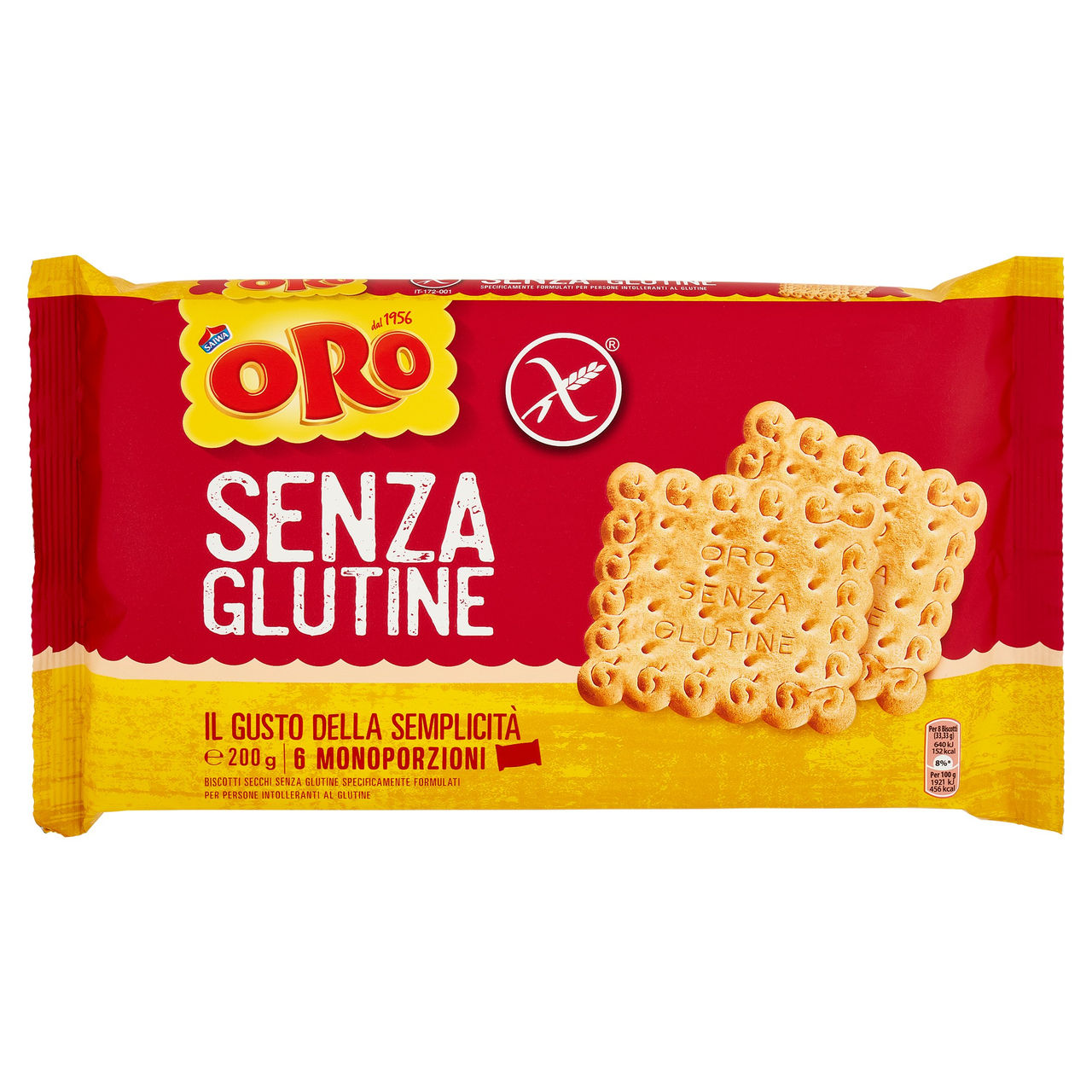 Oro Saiwa biscotti secchi Senza Glutine - 6 x 33,33 g